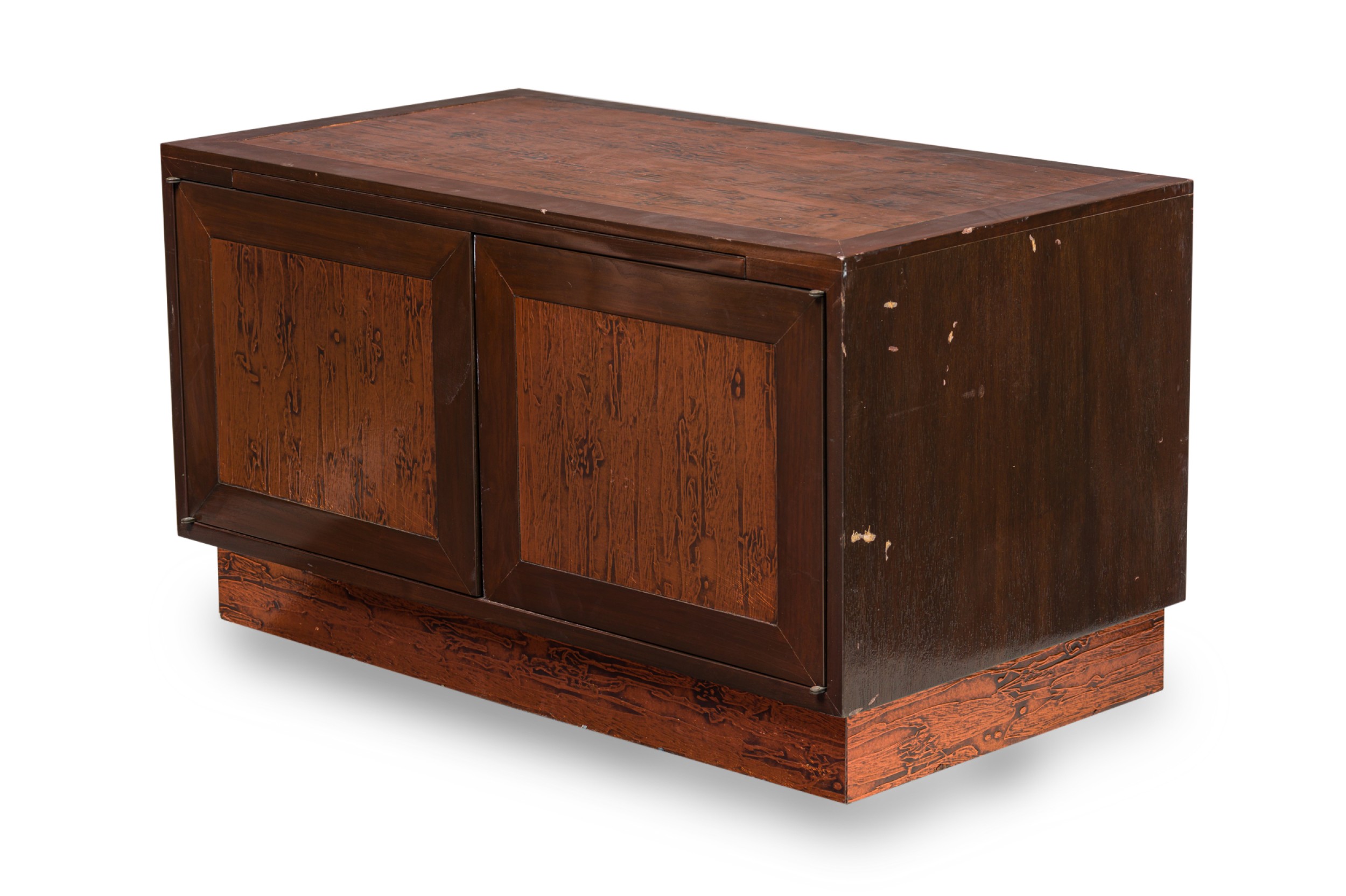 American mid century renzo rutili walnut and copper credenza