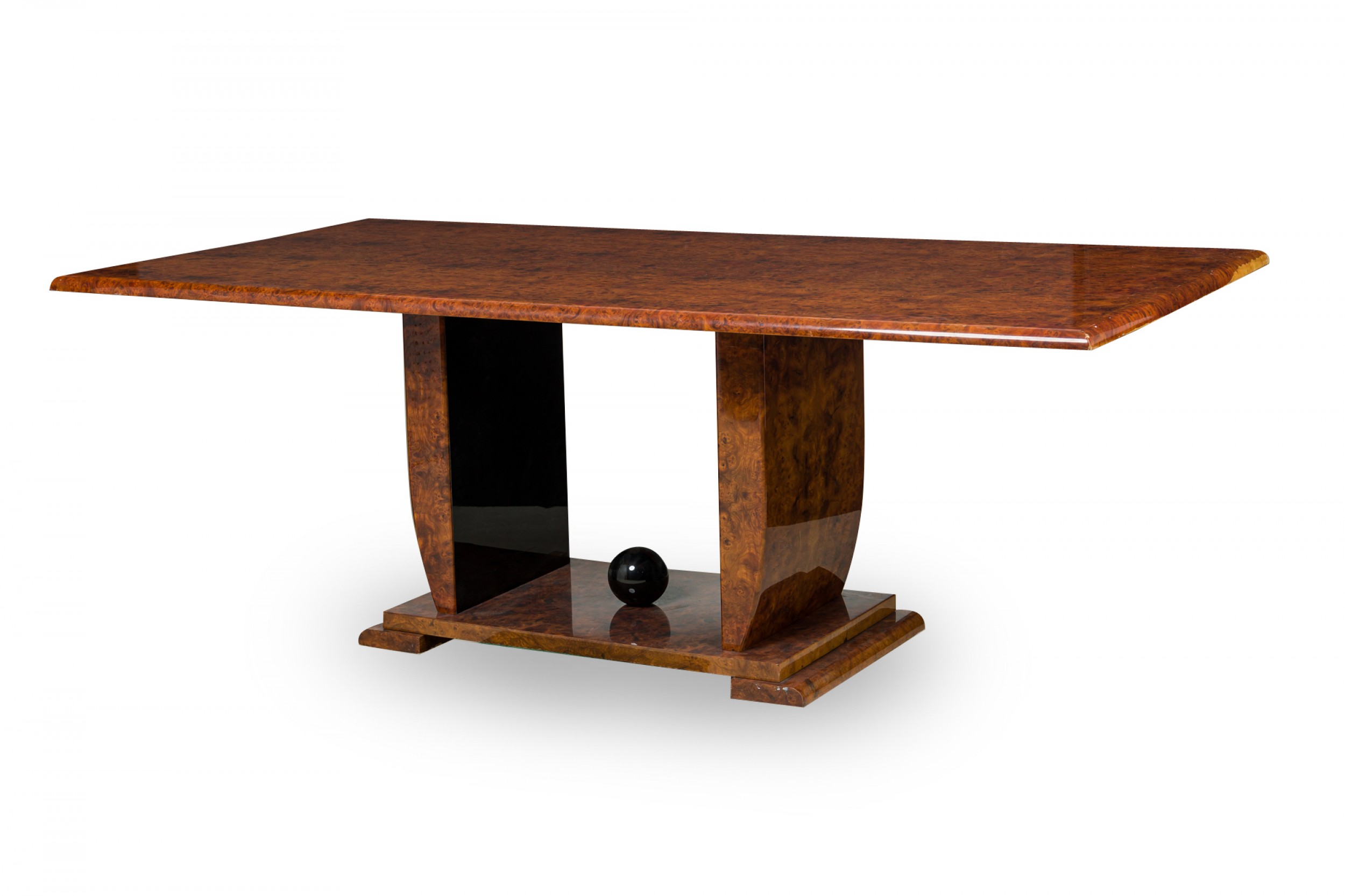 Karl springer american mid century modern burl wood dining table