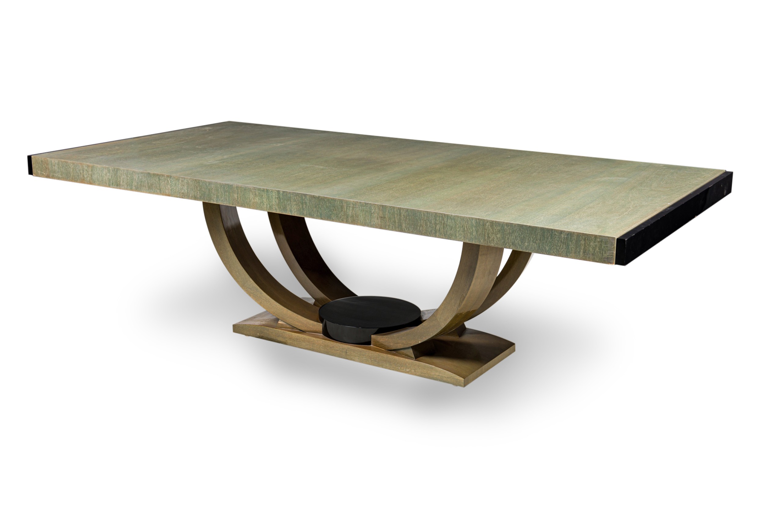 American mid century karl springer extention dining table 