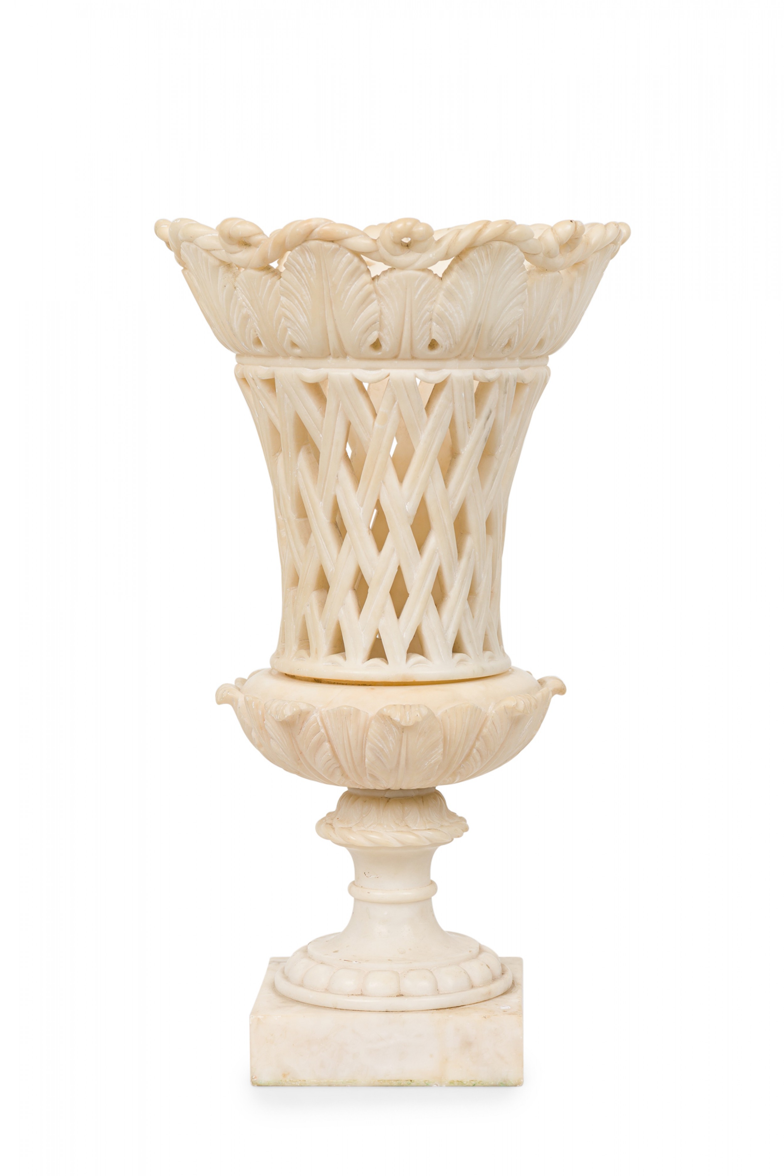 Italian neo classic white grand tour marble centerpiece