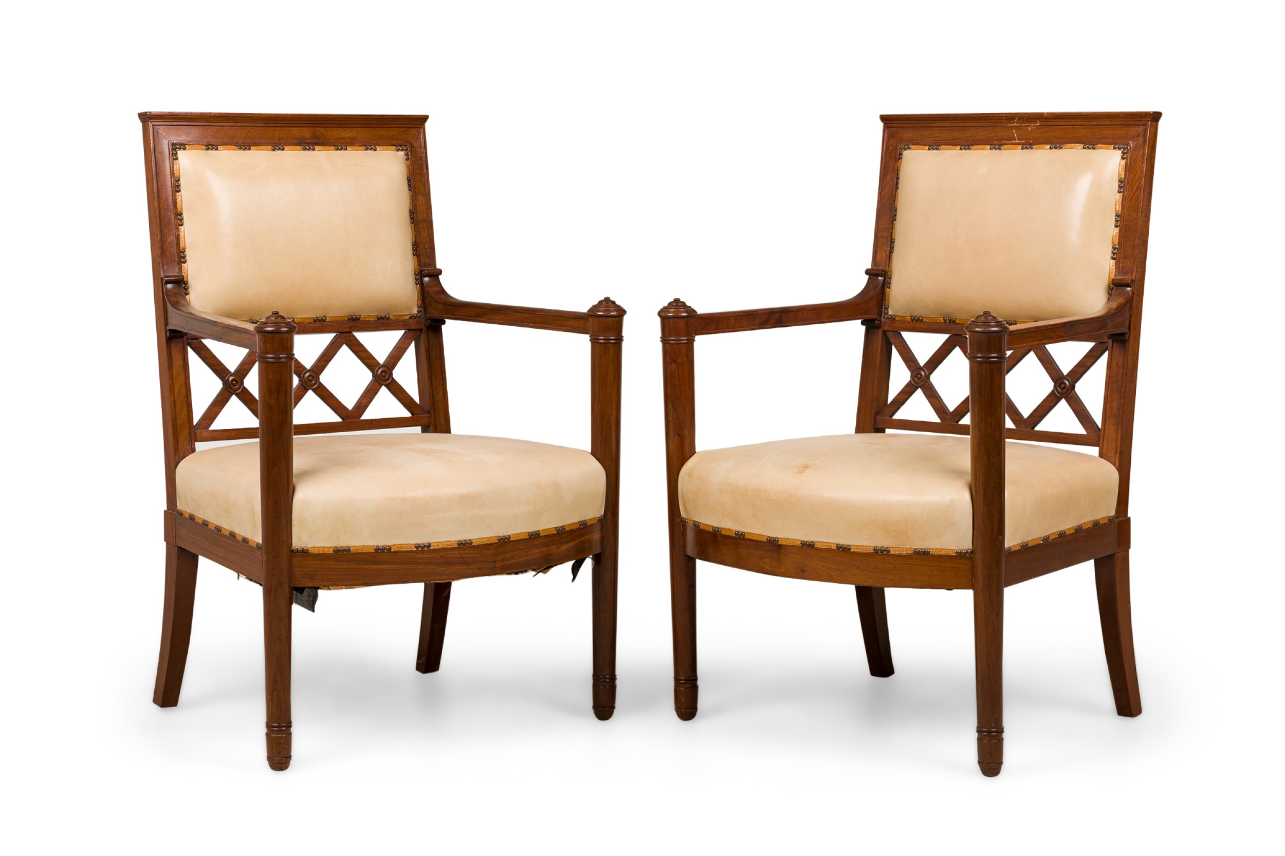 Pair of french Consulate arm chairs