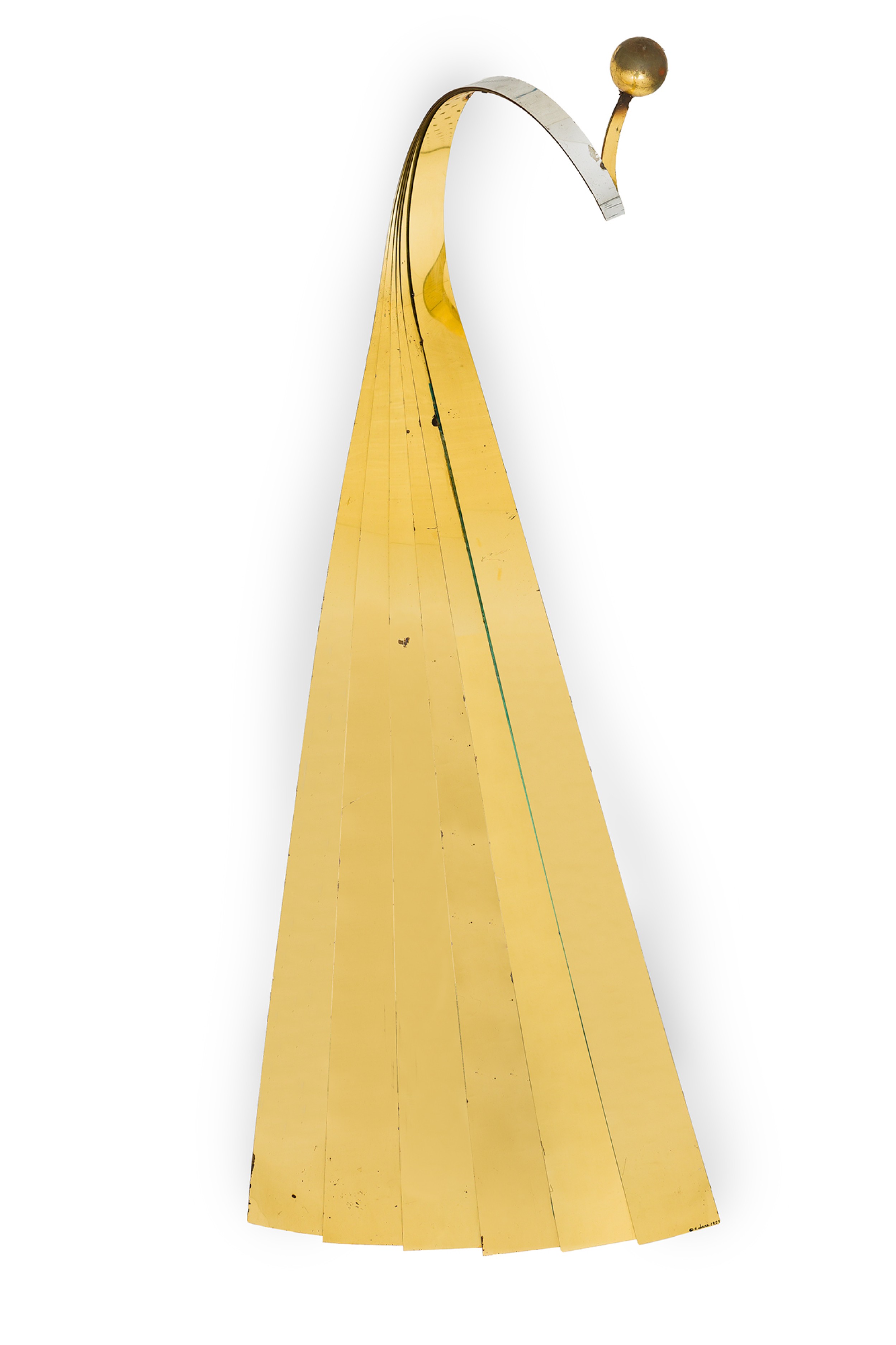 Curtis jere wall art depicting a brass fan 