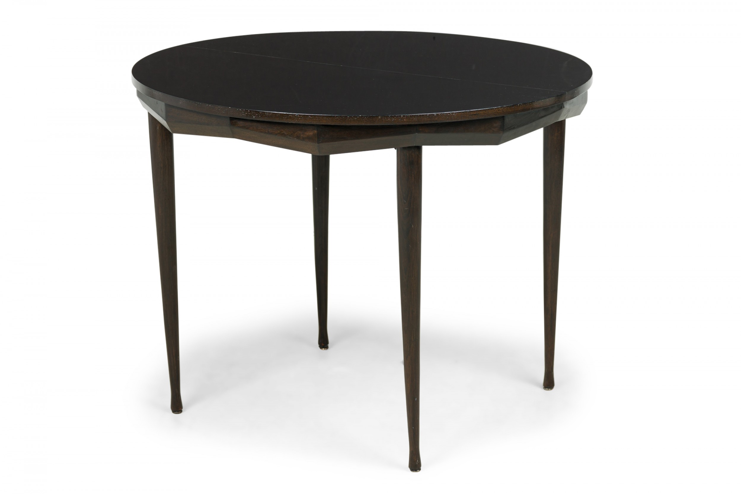 Ico parisi italian mid century circular faceted apron dining center table