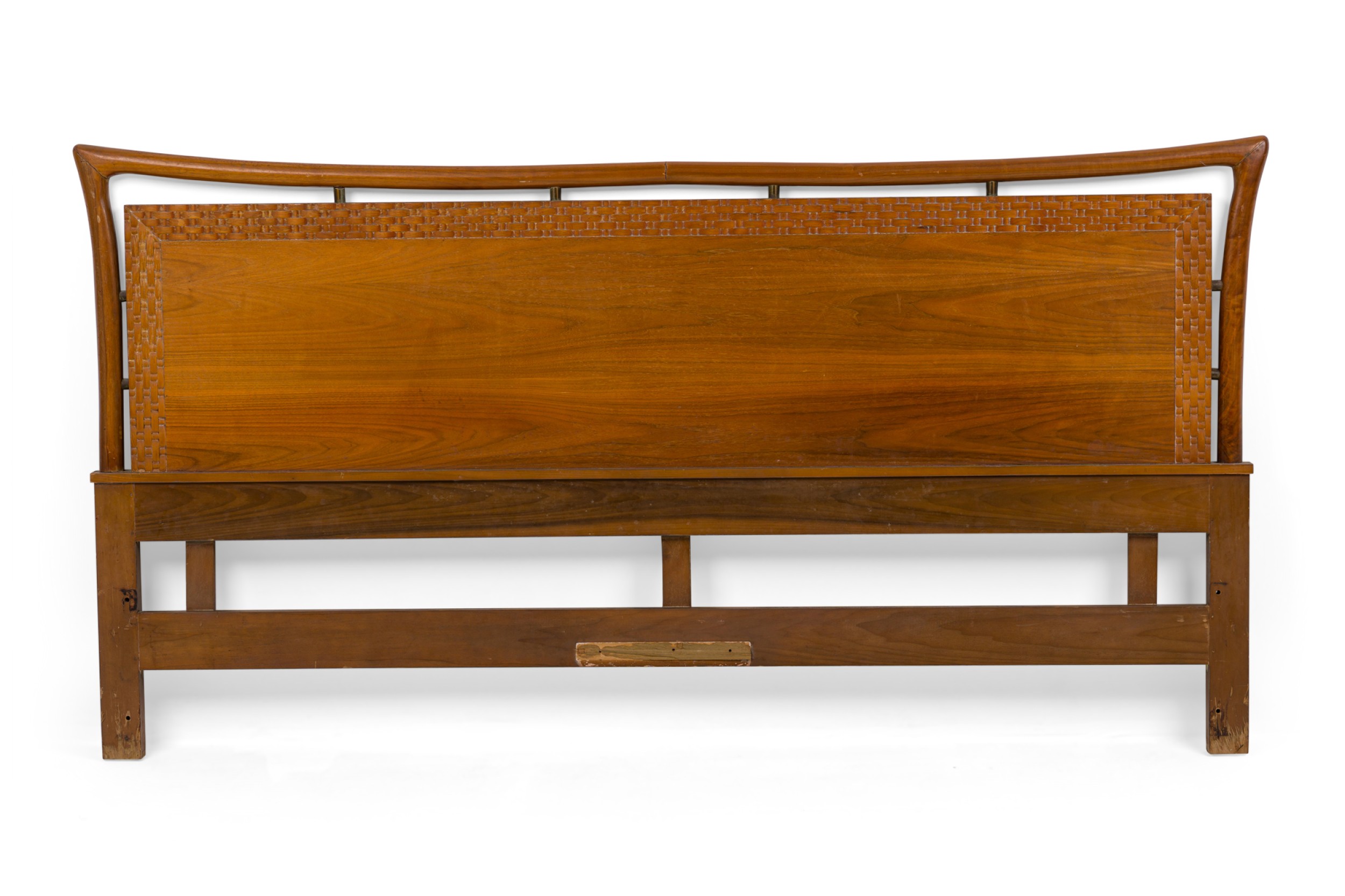 Piet hein danish mid century walnut king size headboard