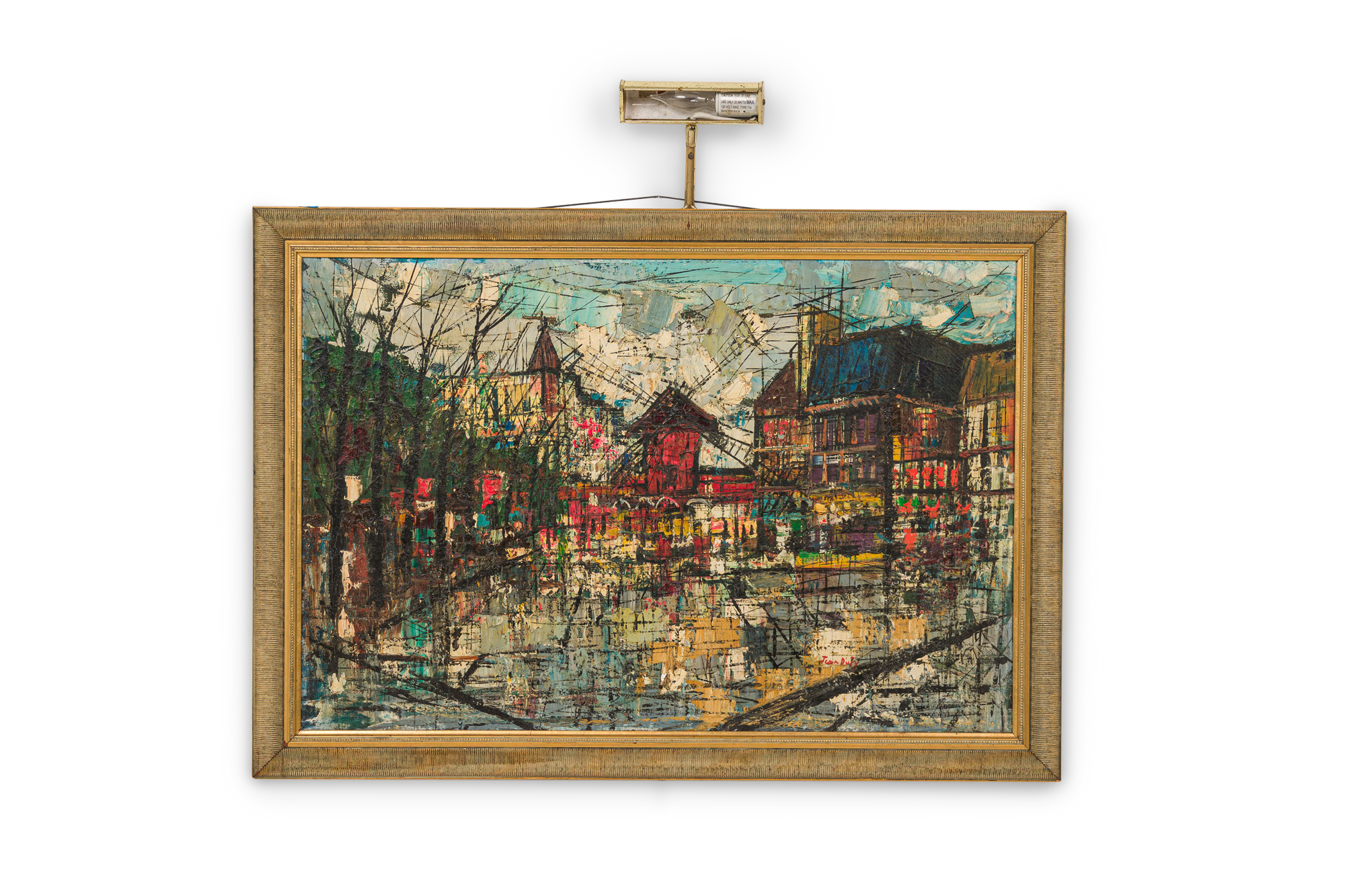 Jean dufy french mid century oil on canvas cityscape scene