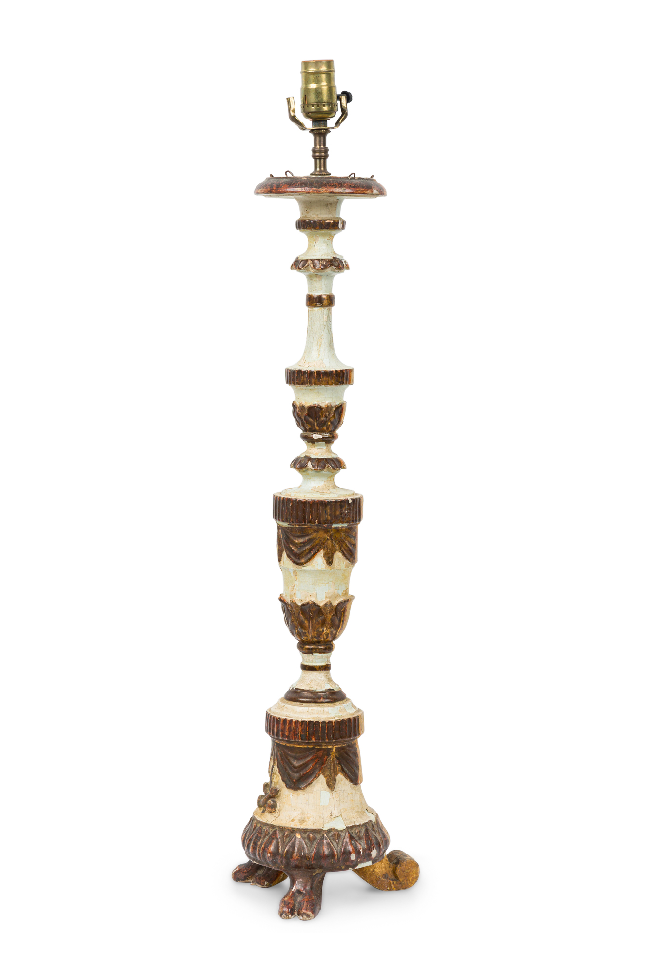 Italian neo classic candlestick lamp