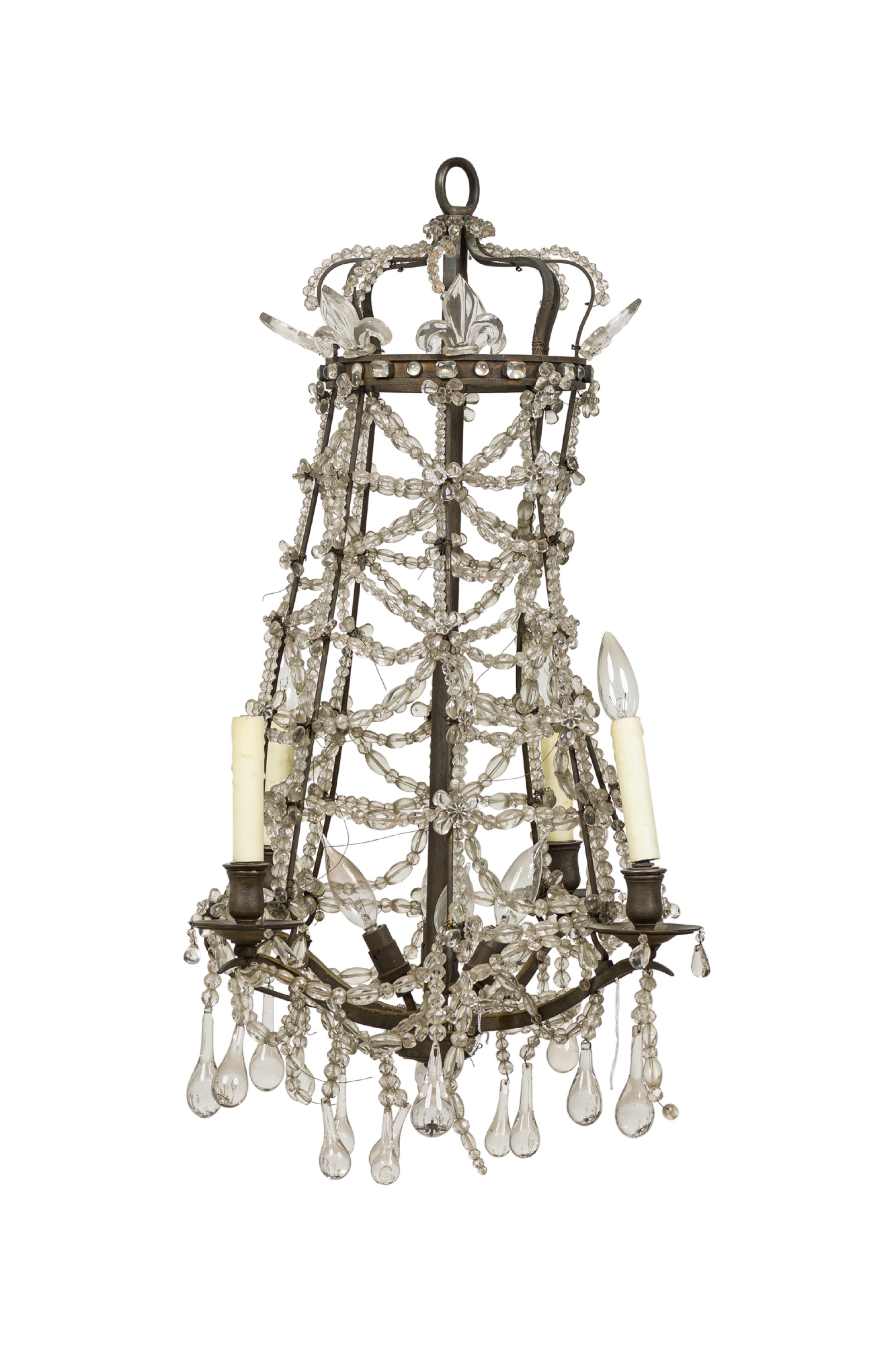 Swedish neo classic early 19th century crystal chandelier