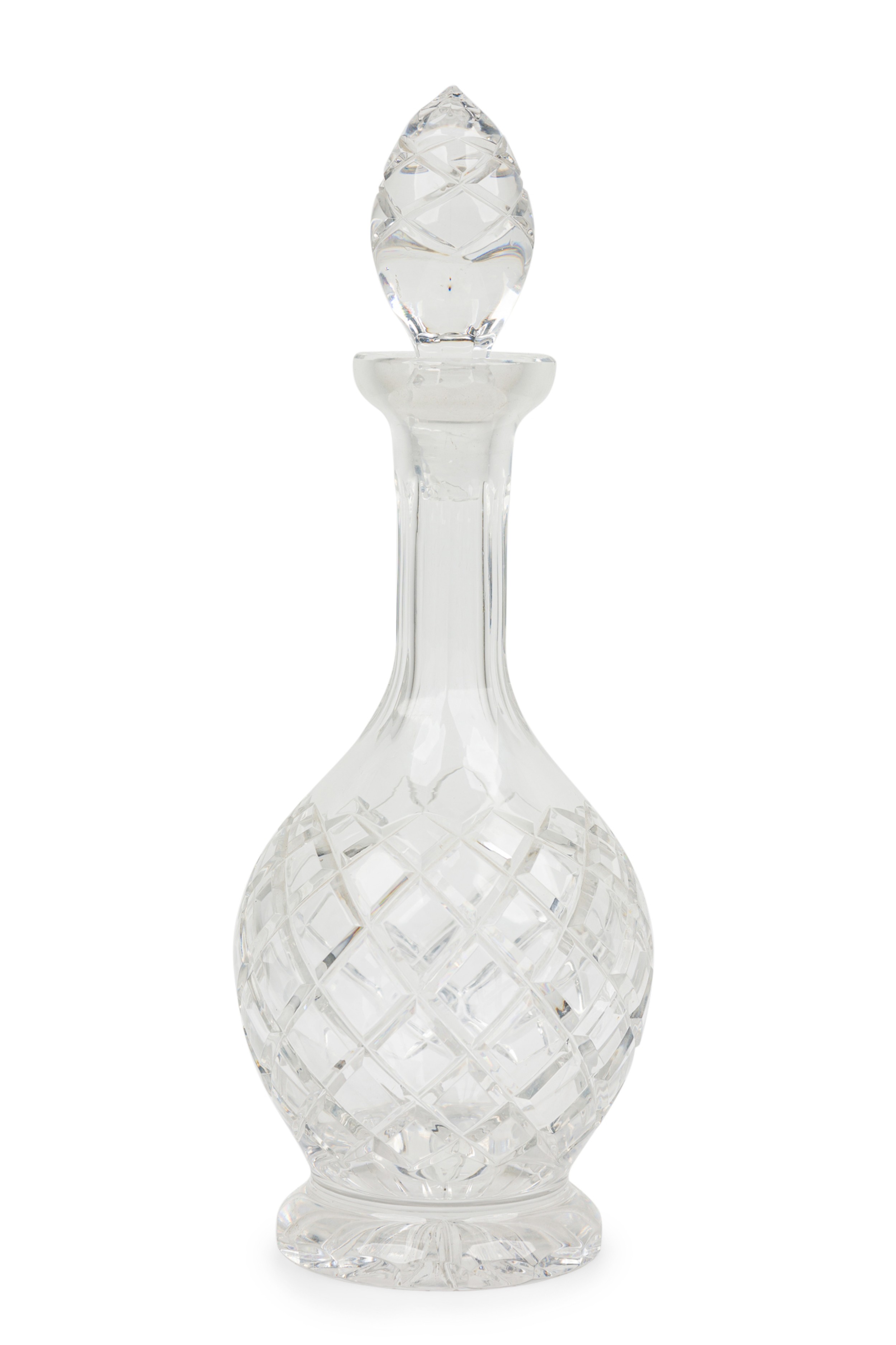 French Victorian style baccarat bell shape decanter
