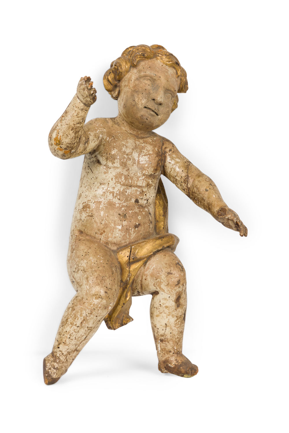 Italian neoclassical wooden statue of cupid