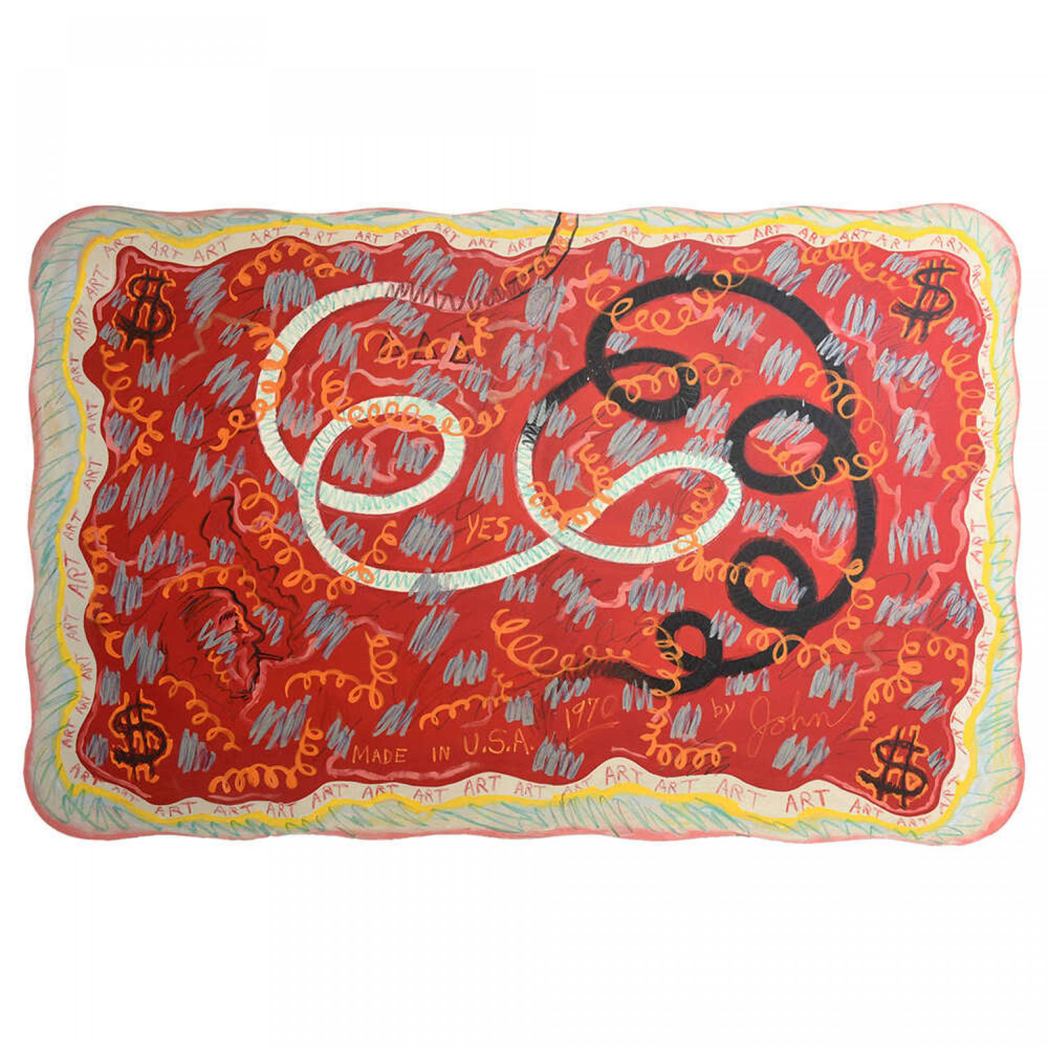 John tweddle mid century american monumental acrylic on canvas