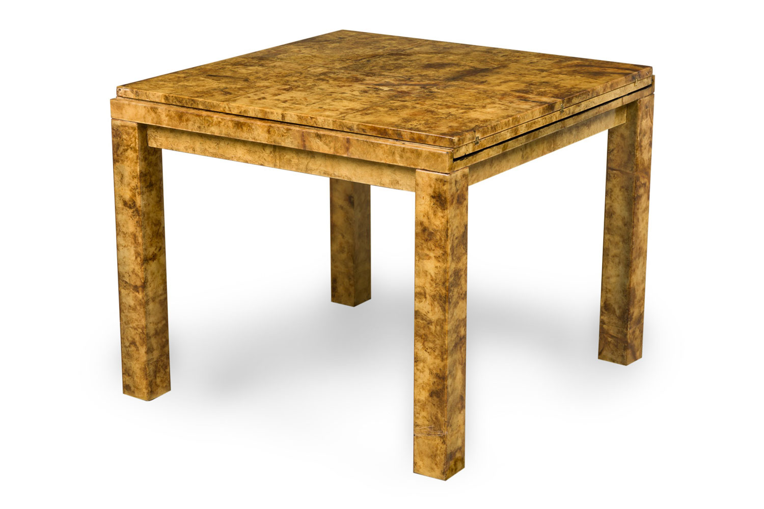 Aldo tura mid century italian modern goatskin game table extension dining table