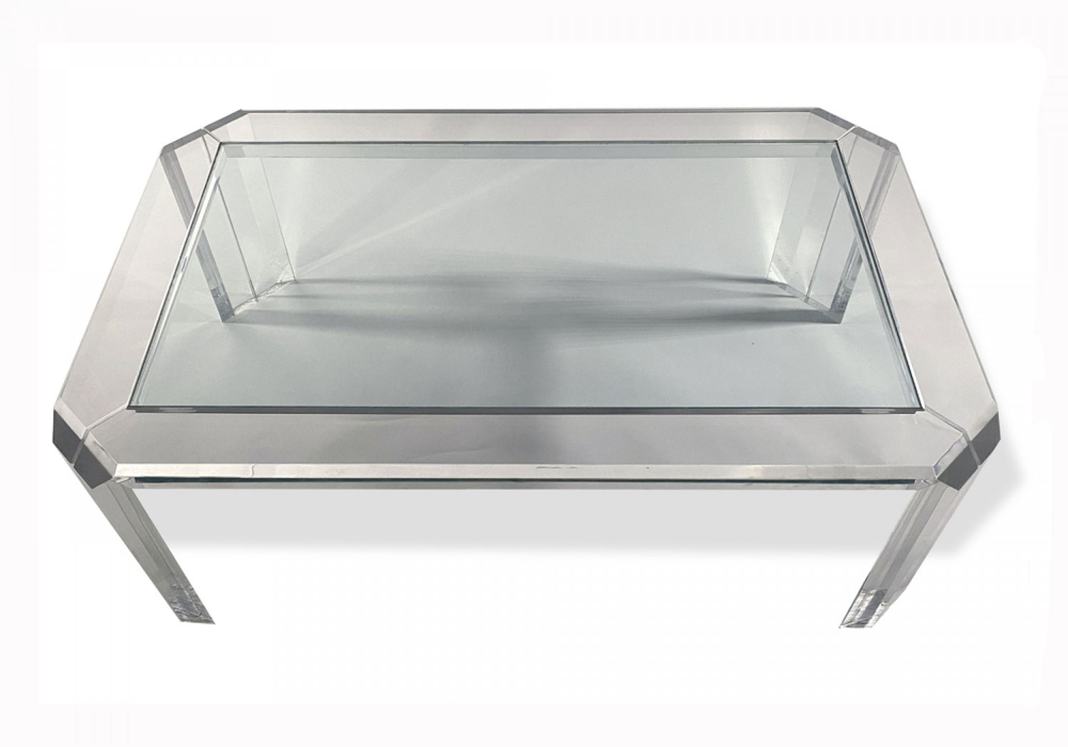 Charles hollis jones mid century american modern lucite cocktail table