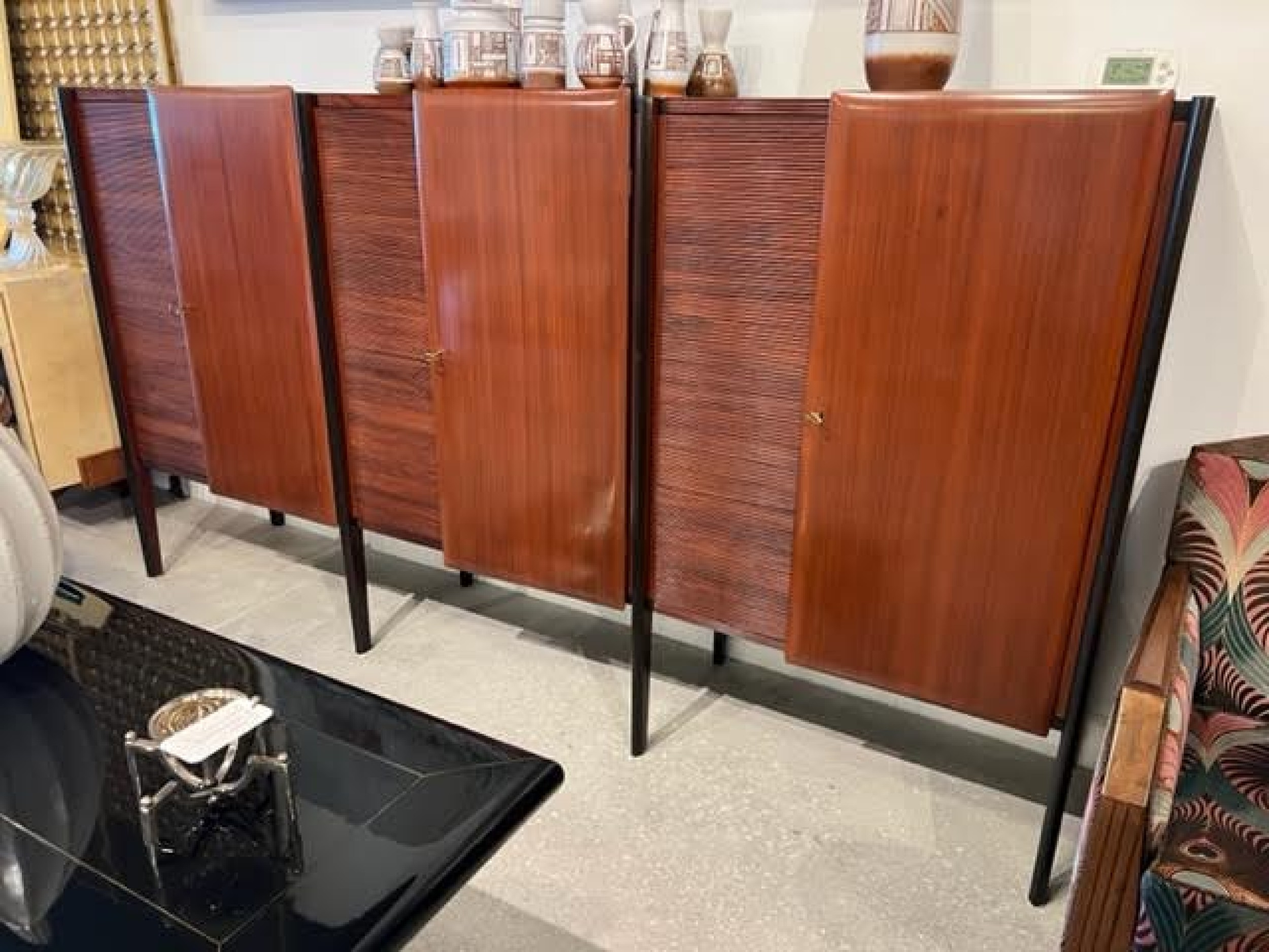 Italian modern mahogany credenza