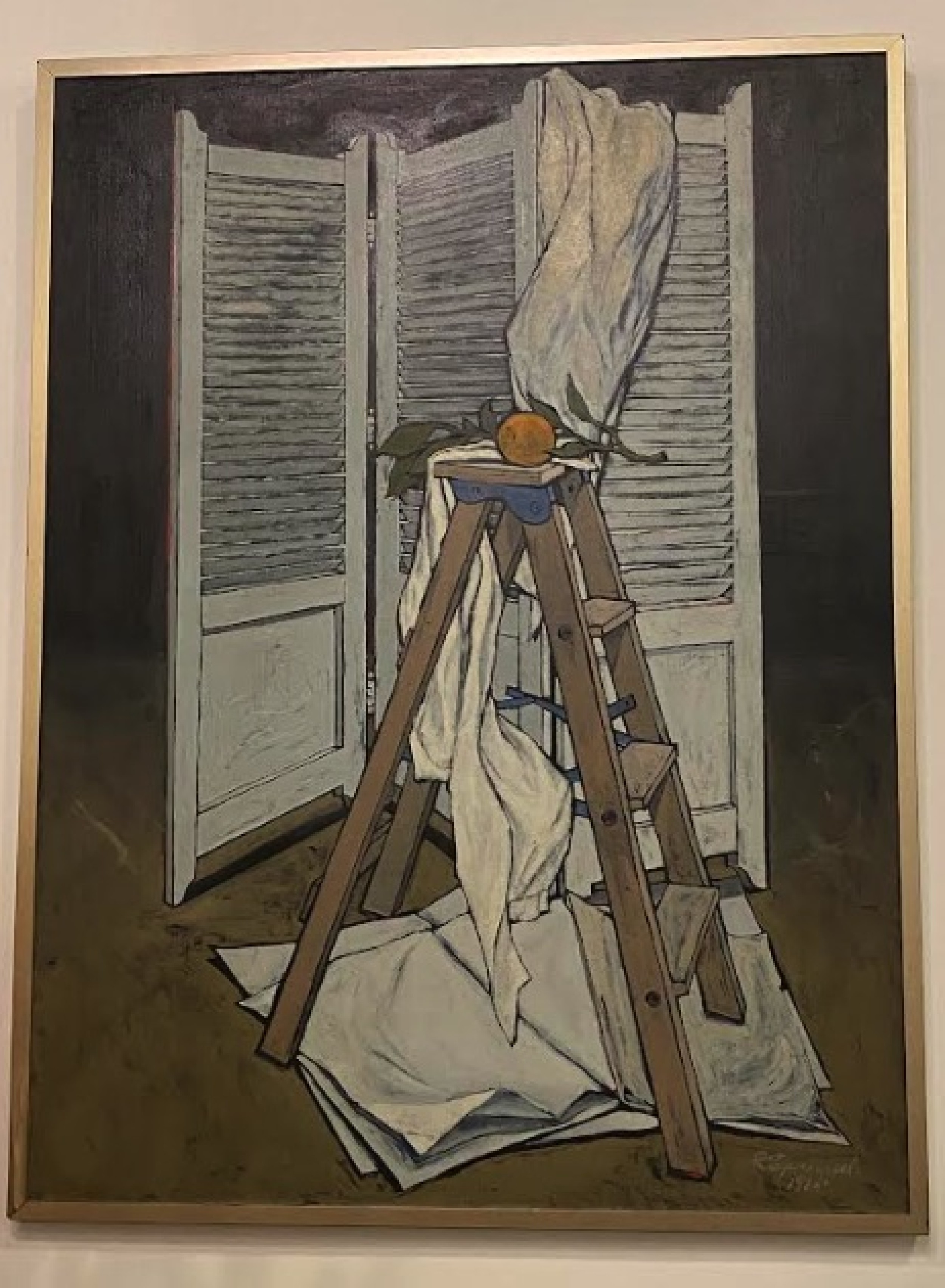 Painting of a ladder signed robert springfels 1964