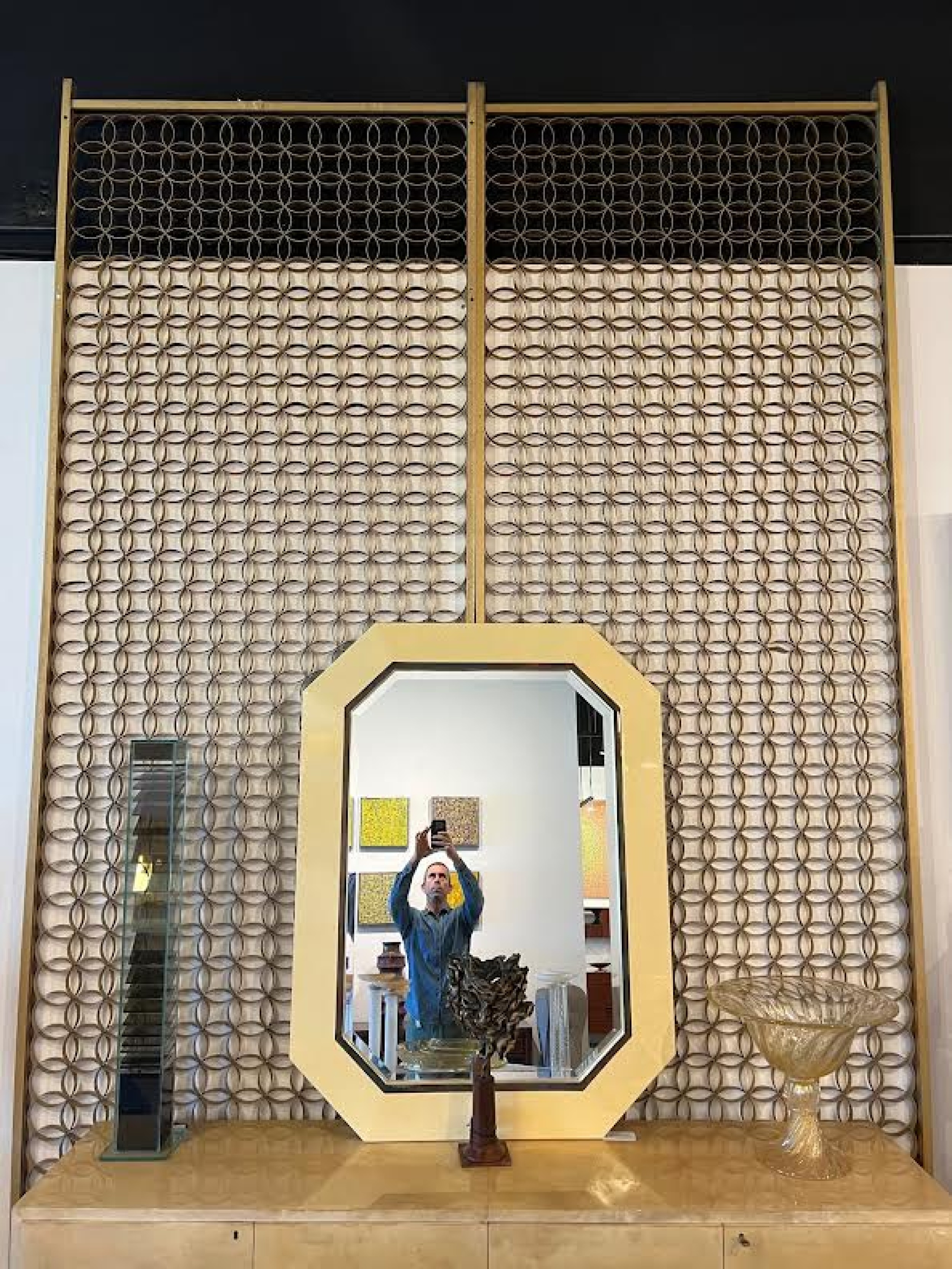 Pair of large Aluminum architectural element screen