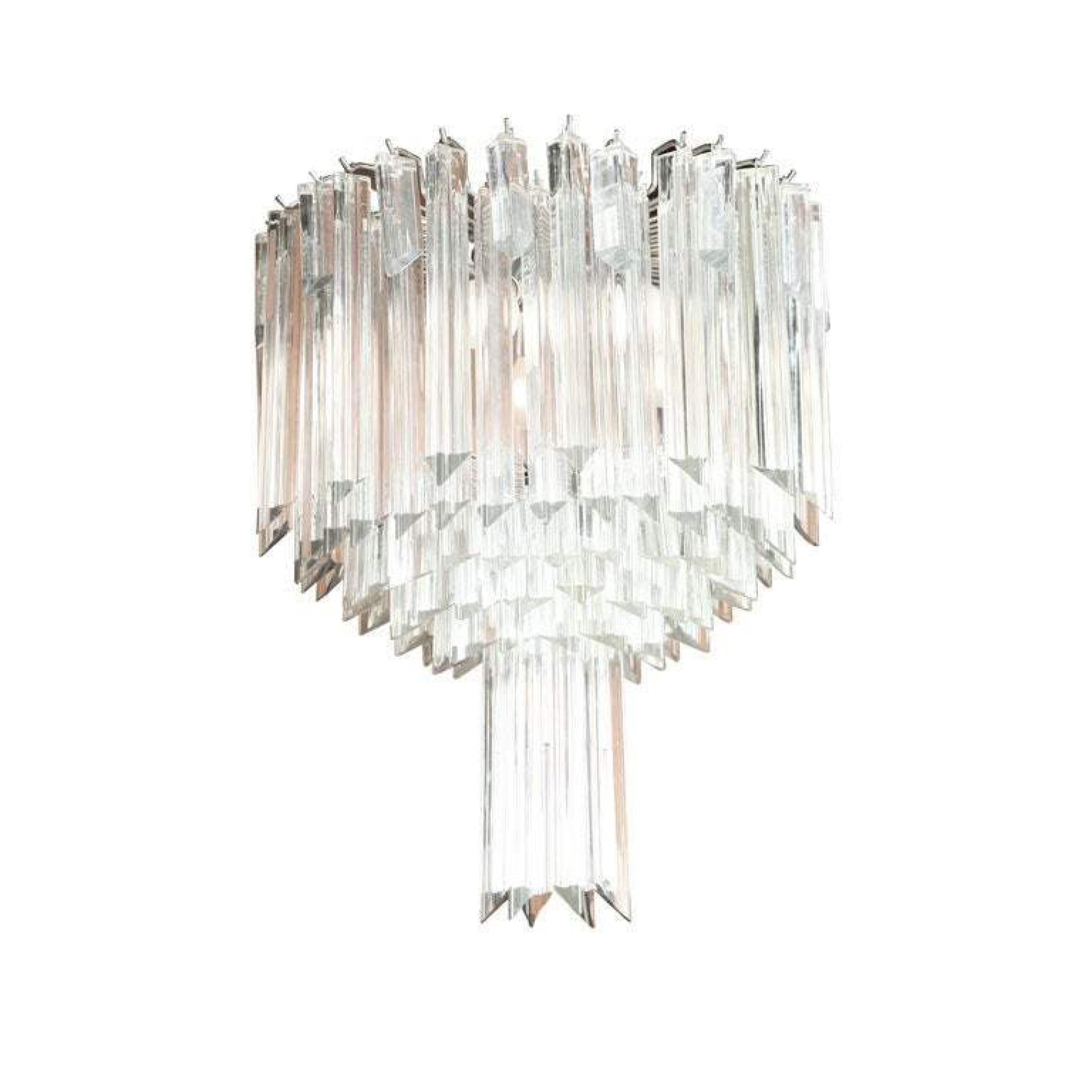 Italian mid century round camer glass chandelier 