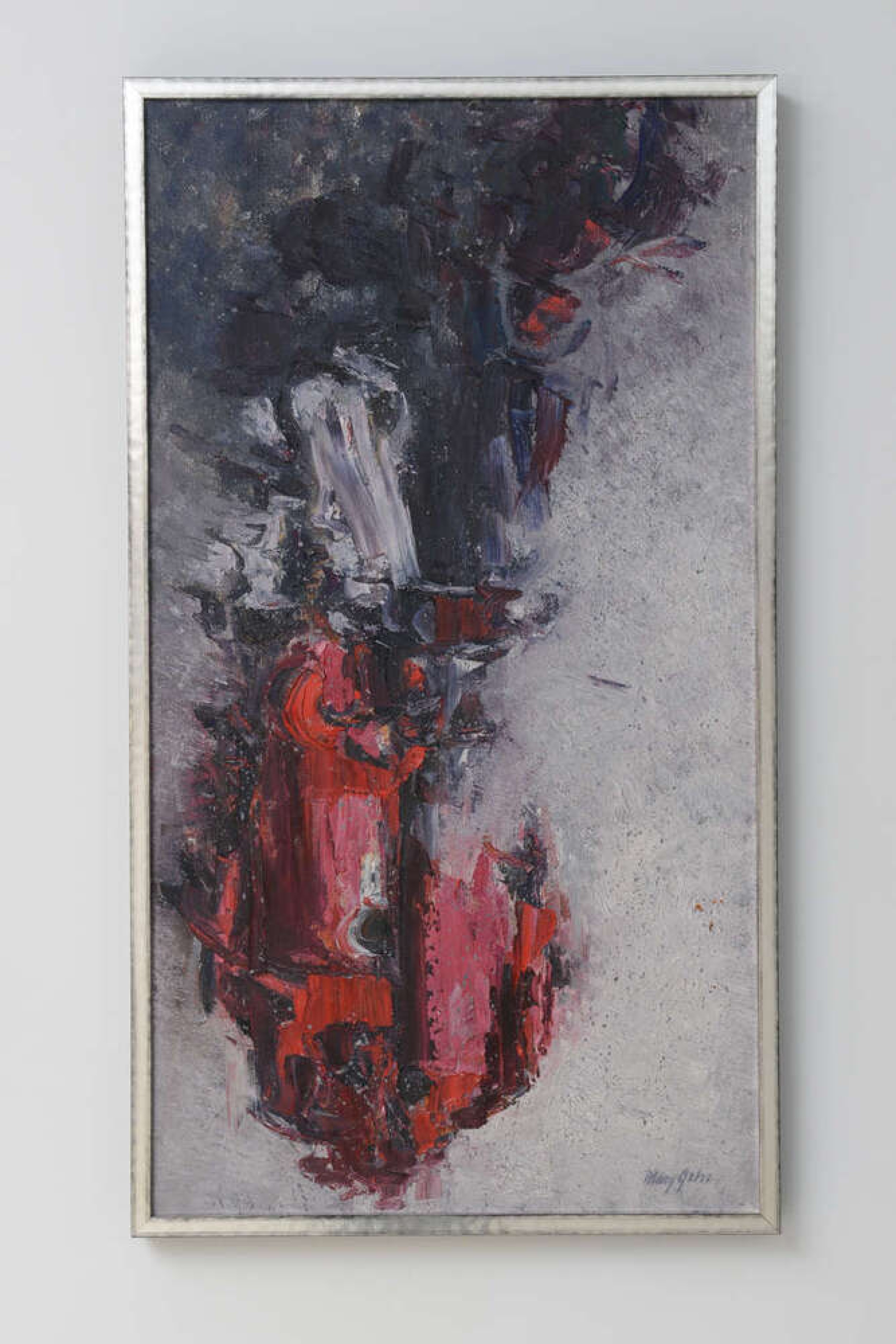 American mid century abstract oil on canvas