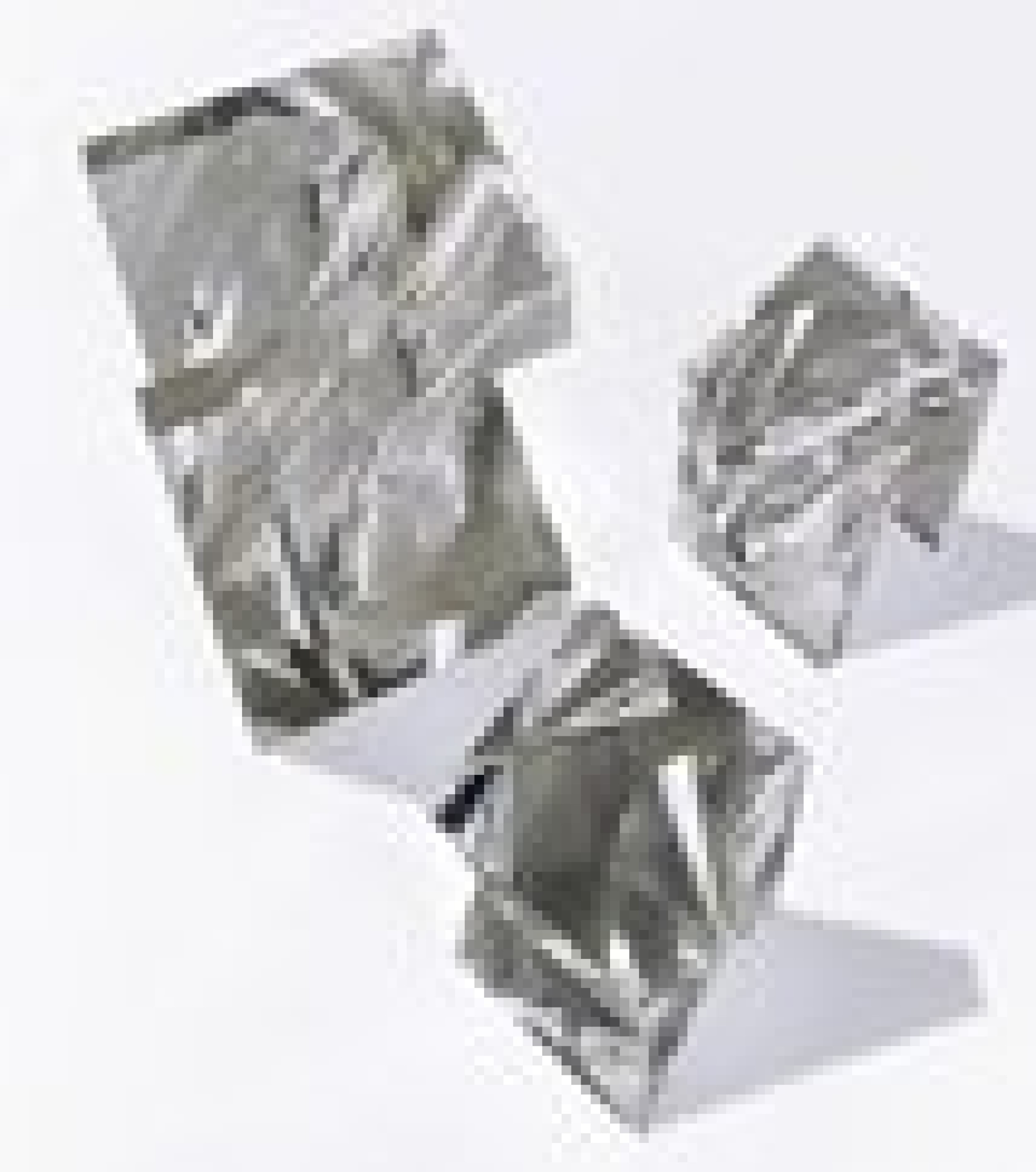 Set of 3 lucite table sculpture