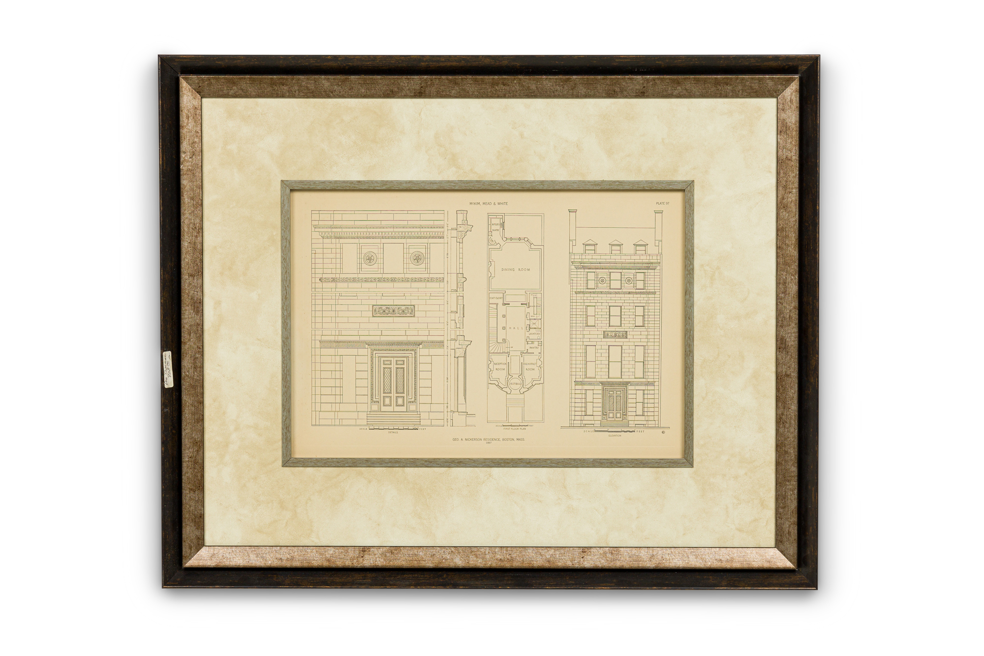 American victorian framed American Victorian Framed Monograph Print, Titled: Geo. A. Nickerson Residence (McKim,Mead & White,1897)  print titled detail central portion academic building university of virginia mckim mead & white 1898 