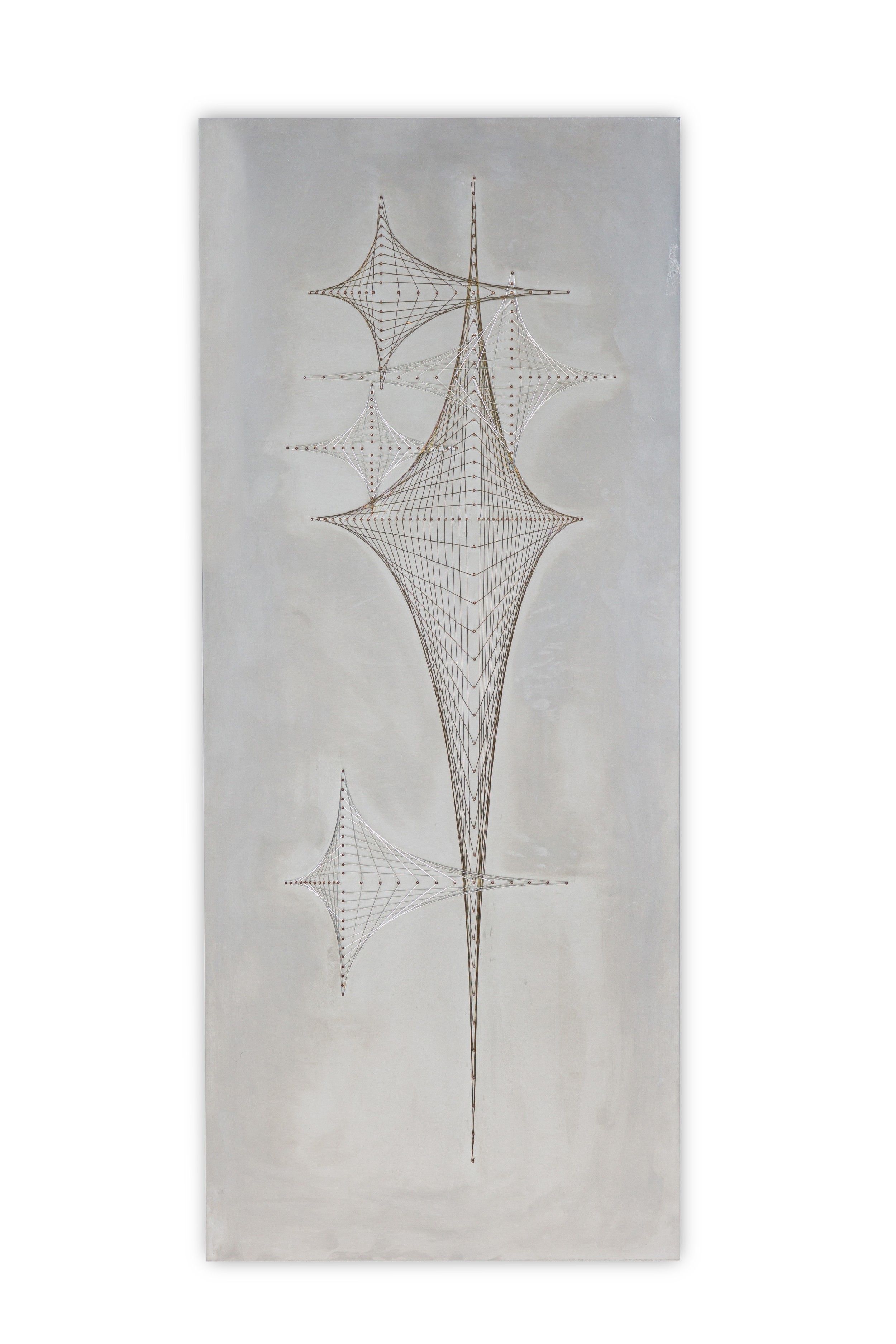 American contemporary wire and steel wall plaque 