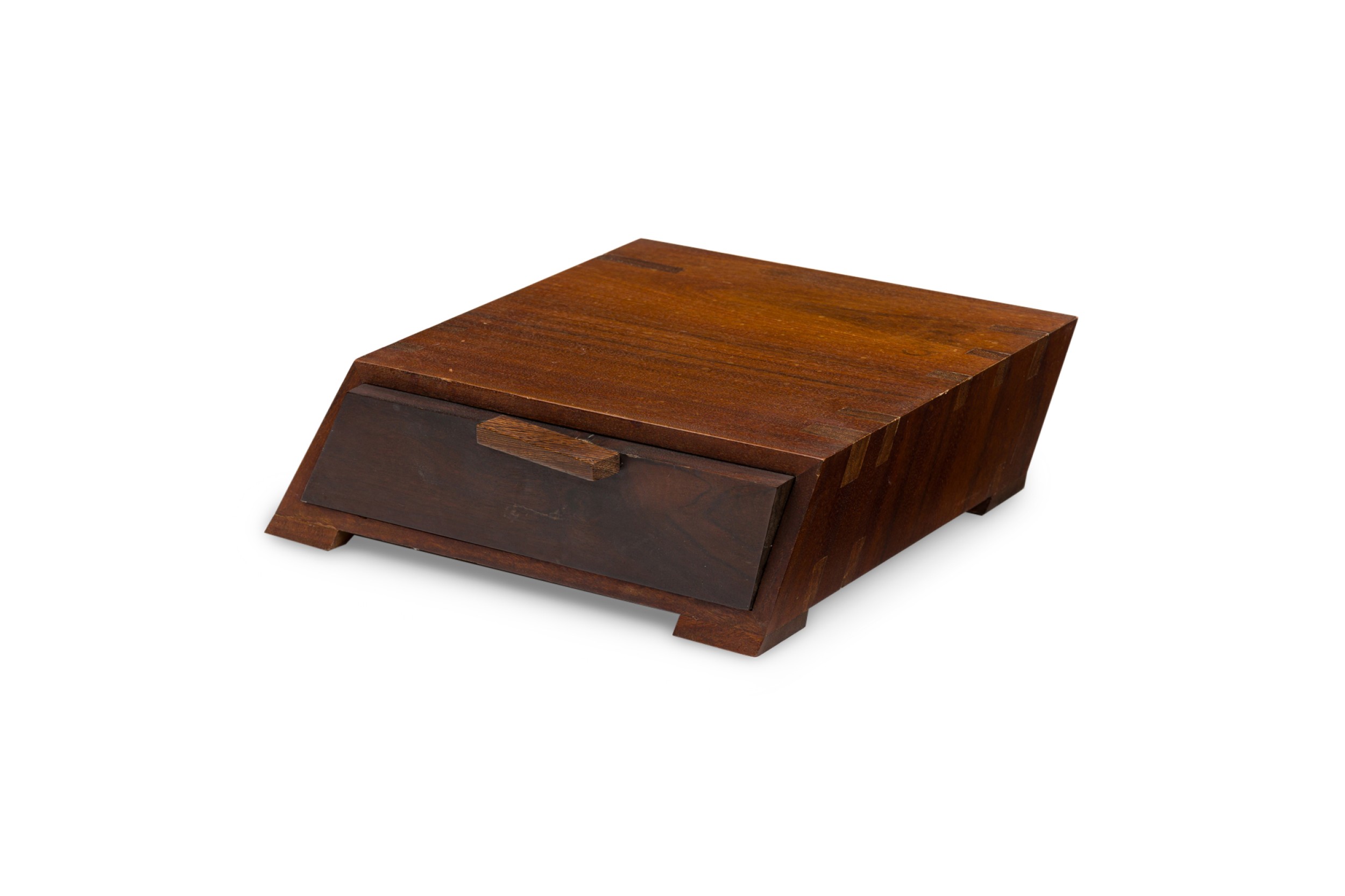 American contemporary brown slanted box 