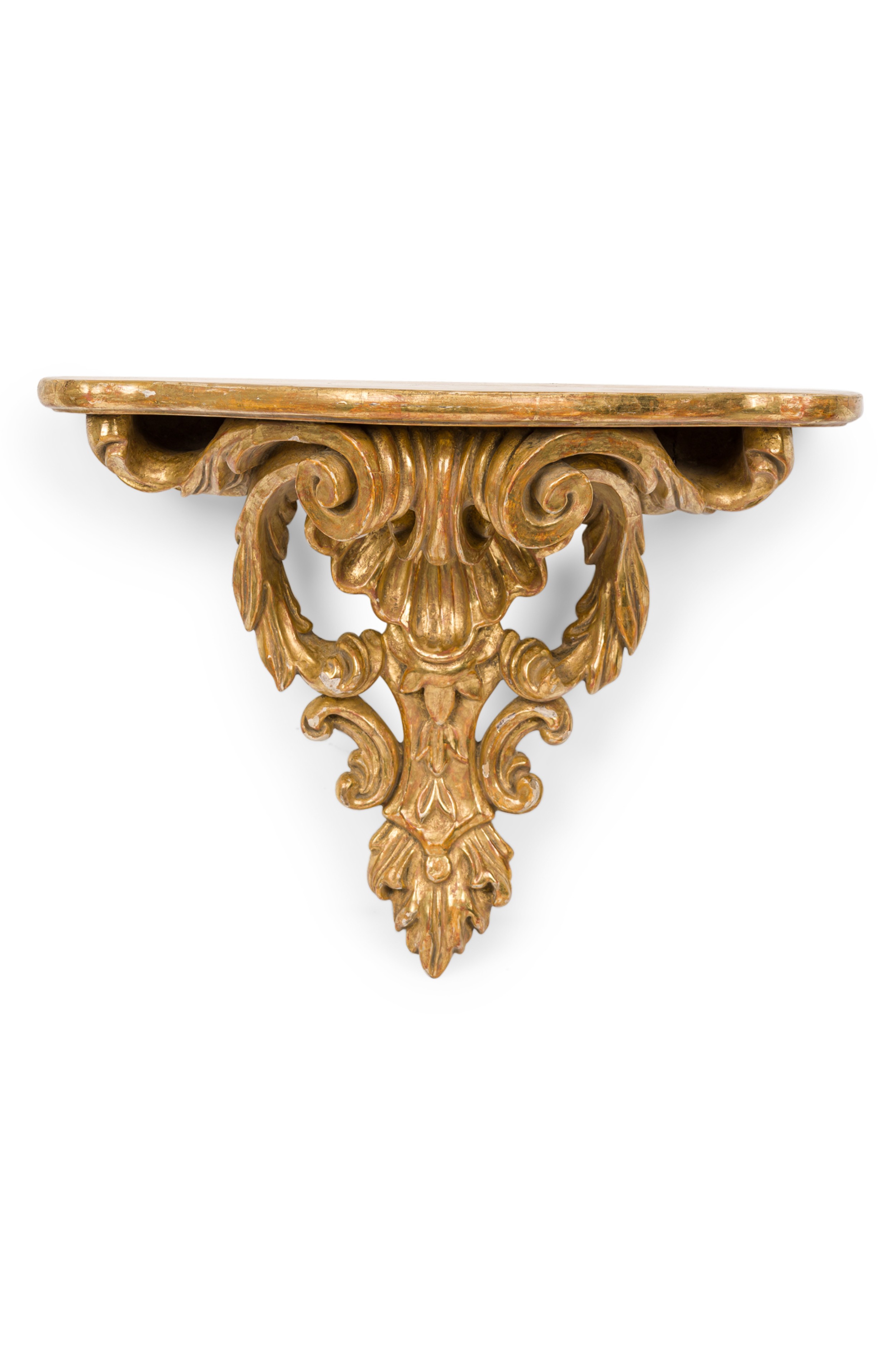 French victorian golden gilt wall shelf 