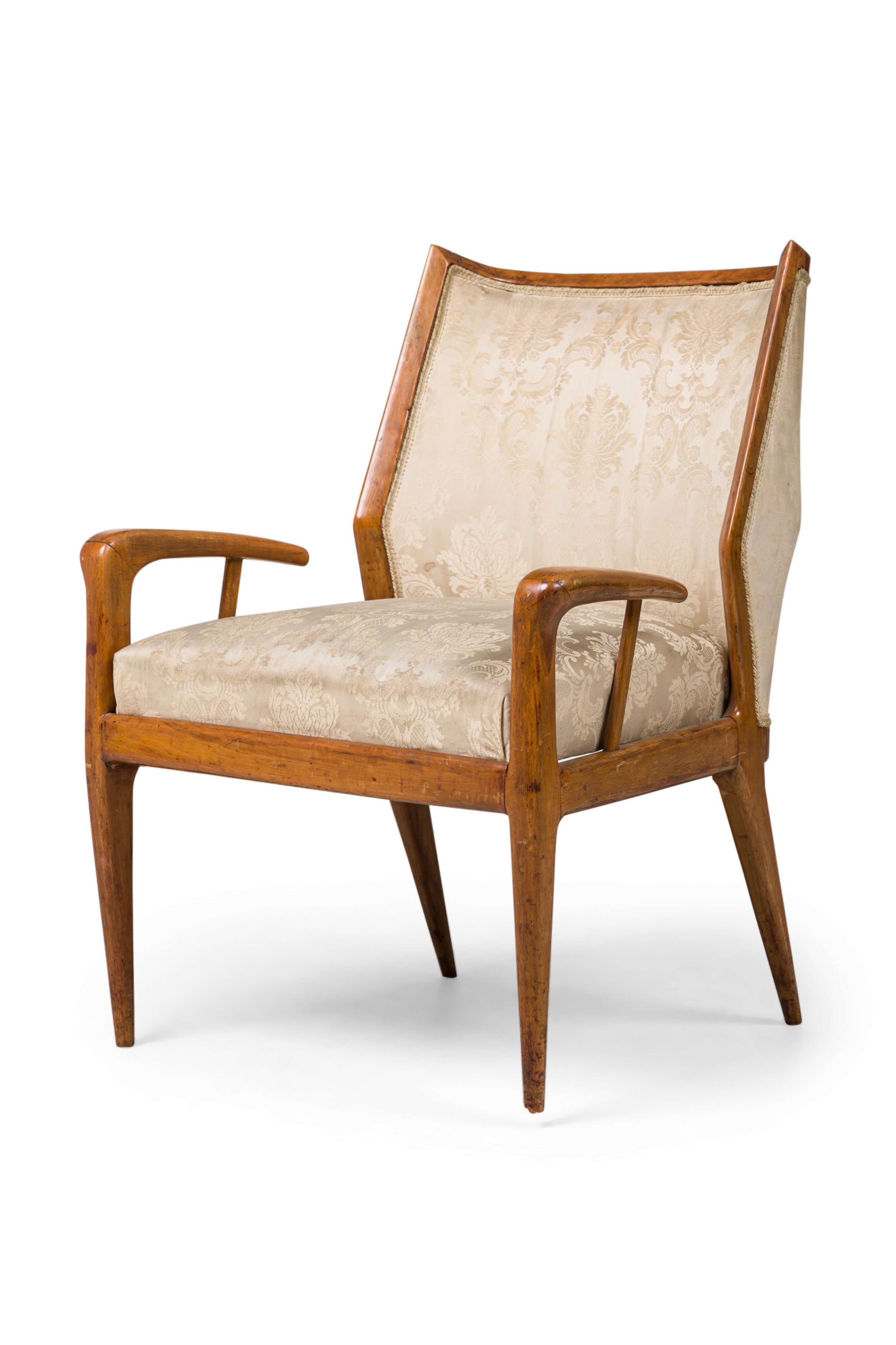 Italian mid century gio ponti style walnut chair 