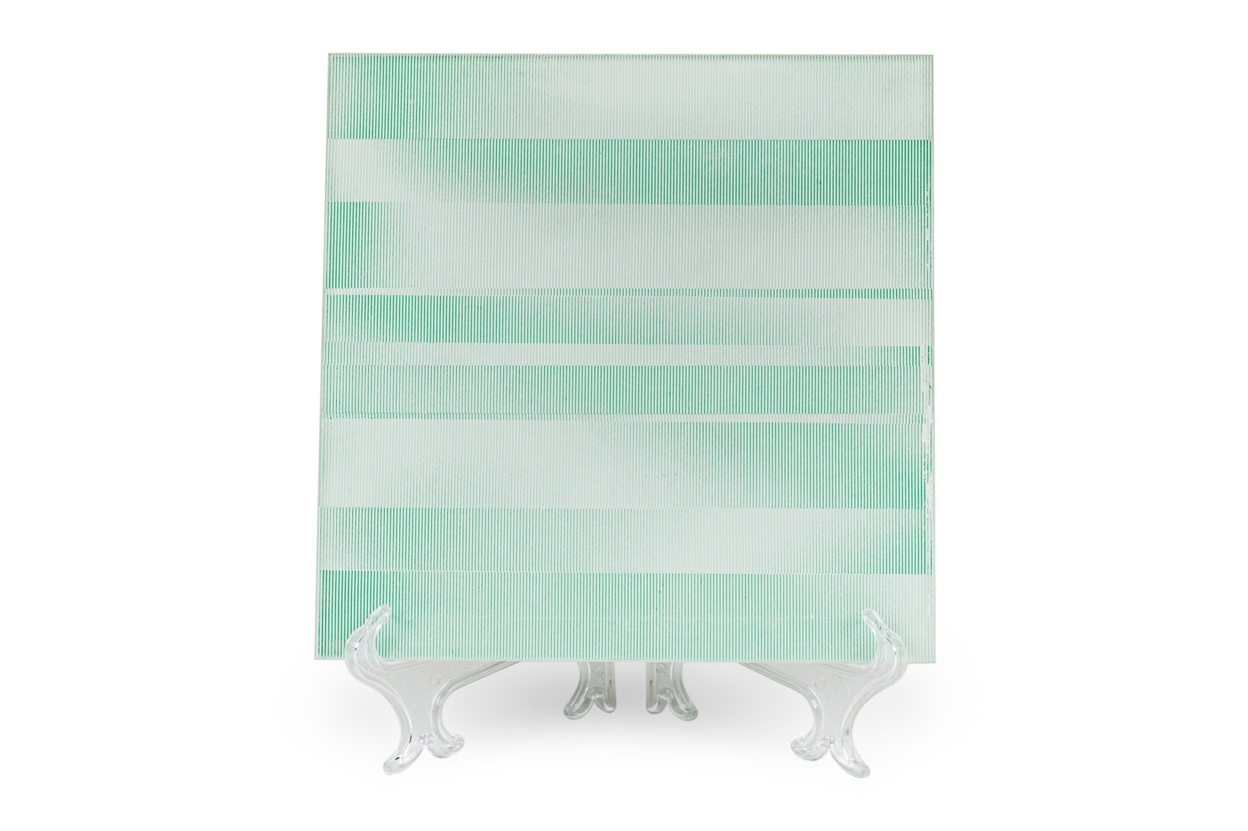 2 czechoslovakian mid century op art waves pattern glass tiles