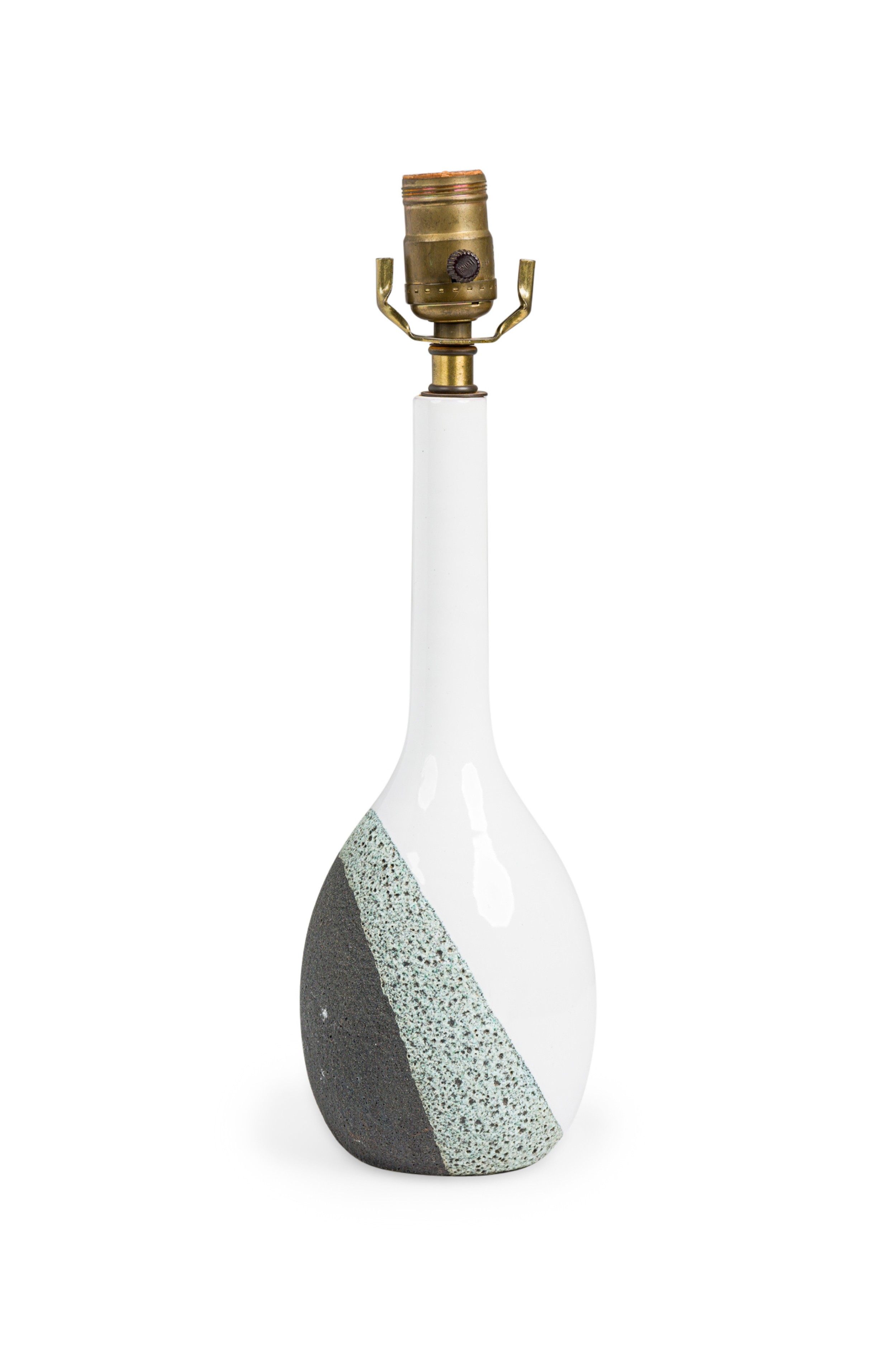 Italian mid century ceramic lava glaze table lamp