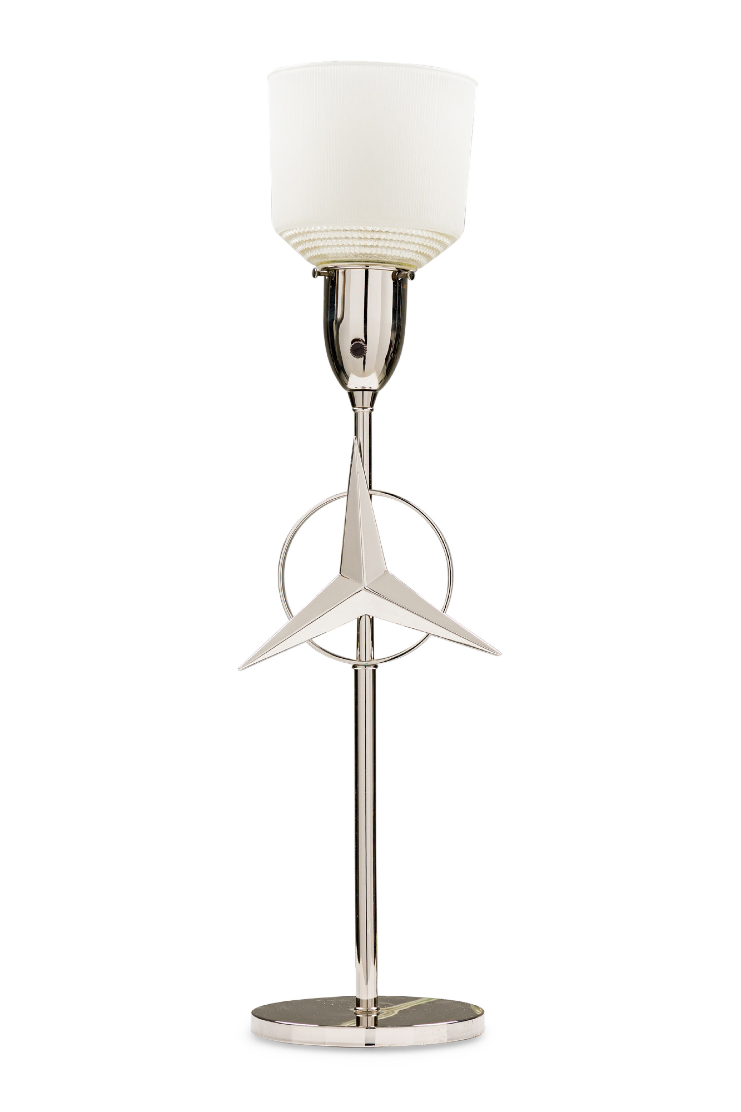 Continental mid century style starburst chrome table lamp