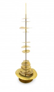 Robert lee morris brass stack sculpture