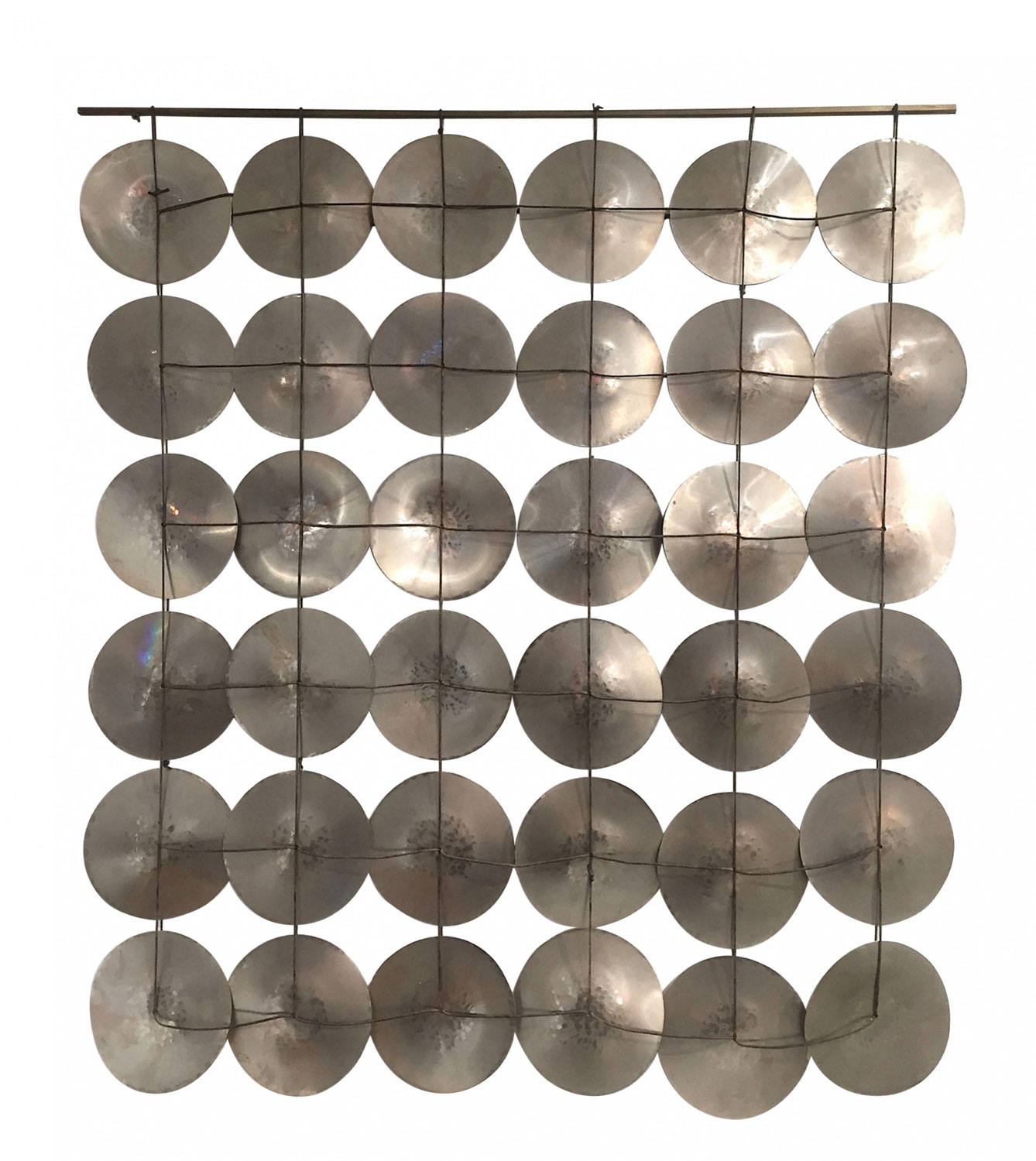 Robert lee morris hammered nickel plates sculpture
