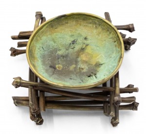 Robert lee morris ritual bowl on a bamboo pyre sculpture