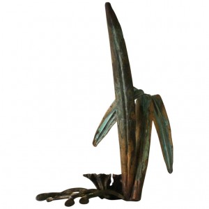 Robert lee morris green leaves candle holder sculpture