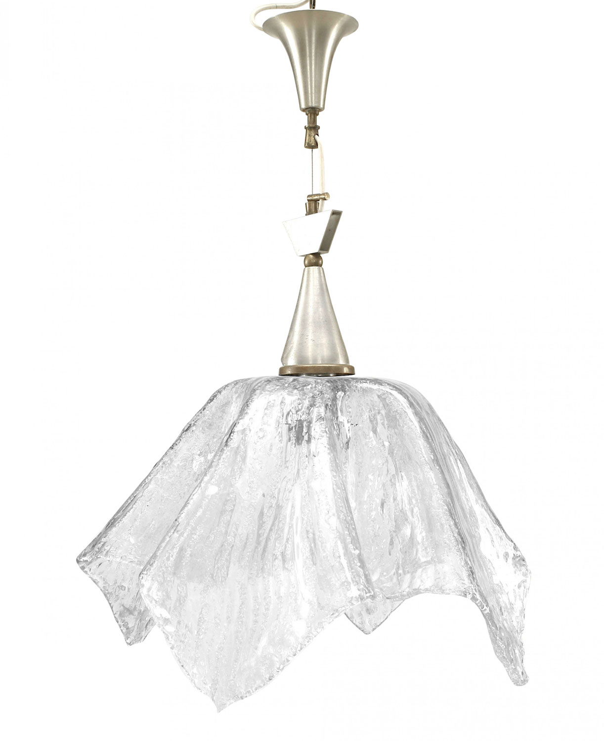 Italian murano rugiada textured glass lantern