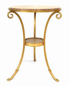 French directoire gilt bronze end table