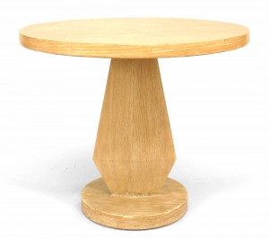 American Mid Century limewood round end table