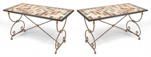 Italian neo classic marble end tables 1