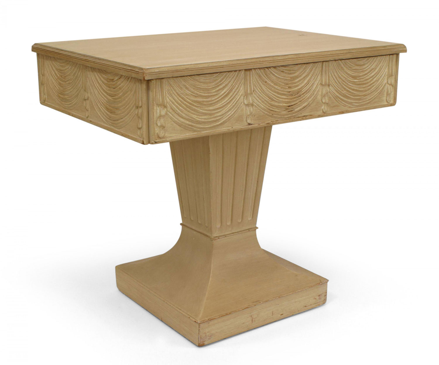 Art moderne bleached end tables