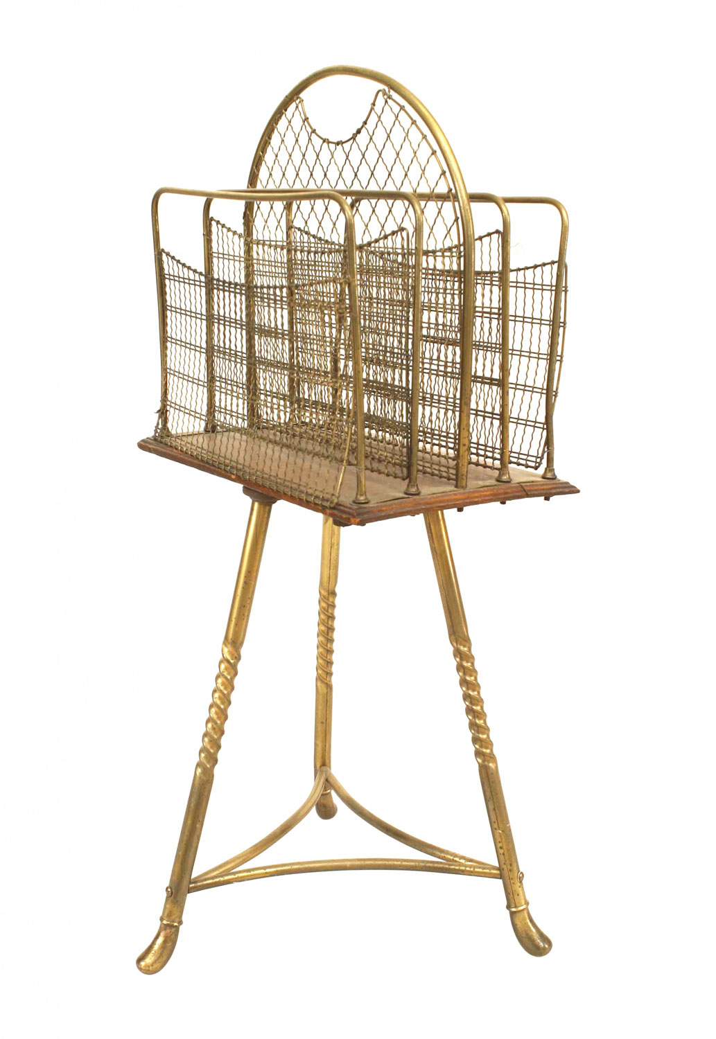 Victorian brass revolving book stand