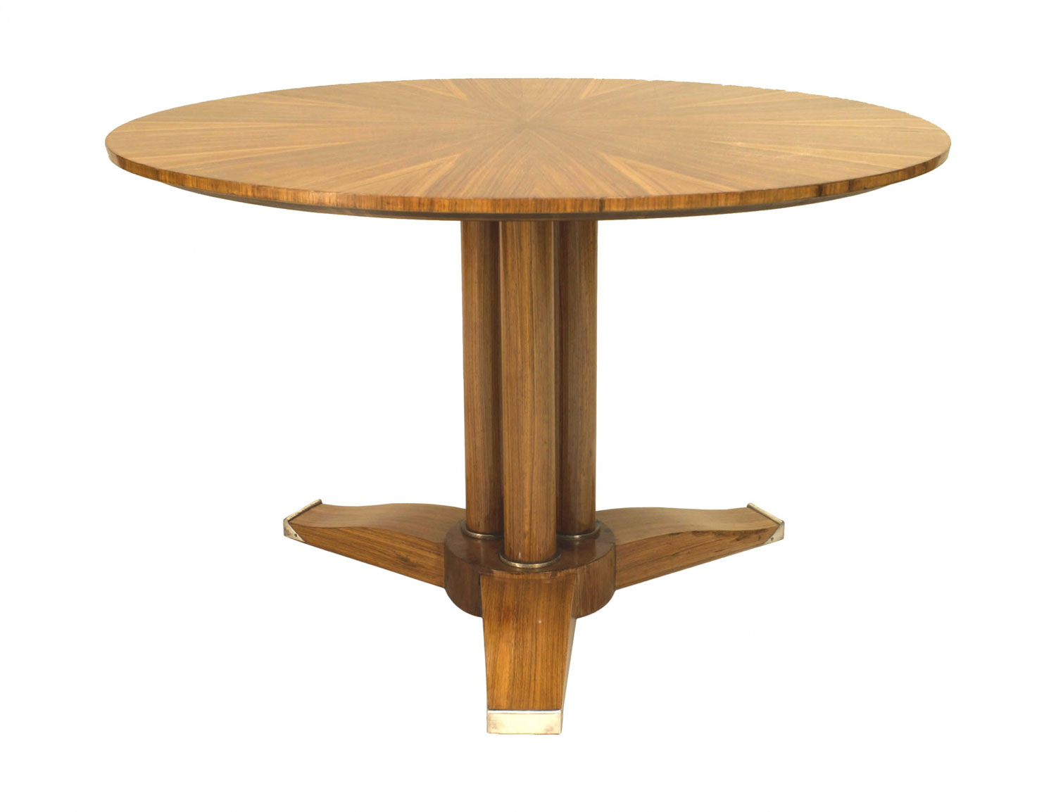 French mahogany sunburst coffee table