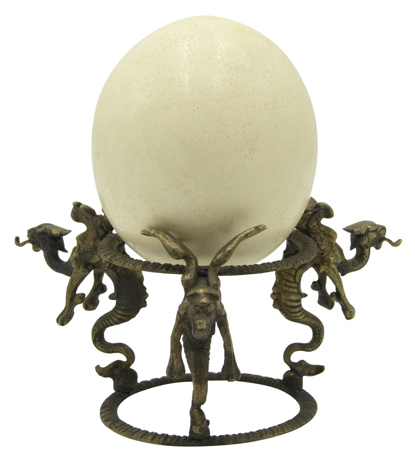 Italian renaissance ostrich egg sculptures 1