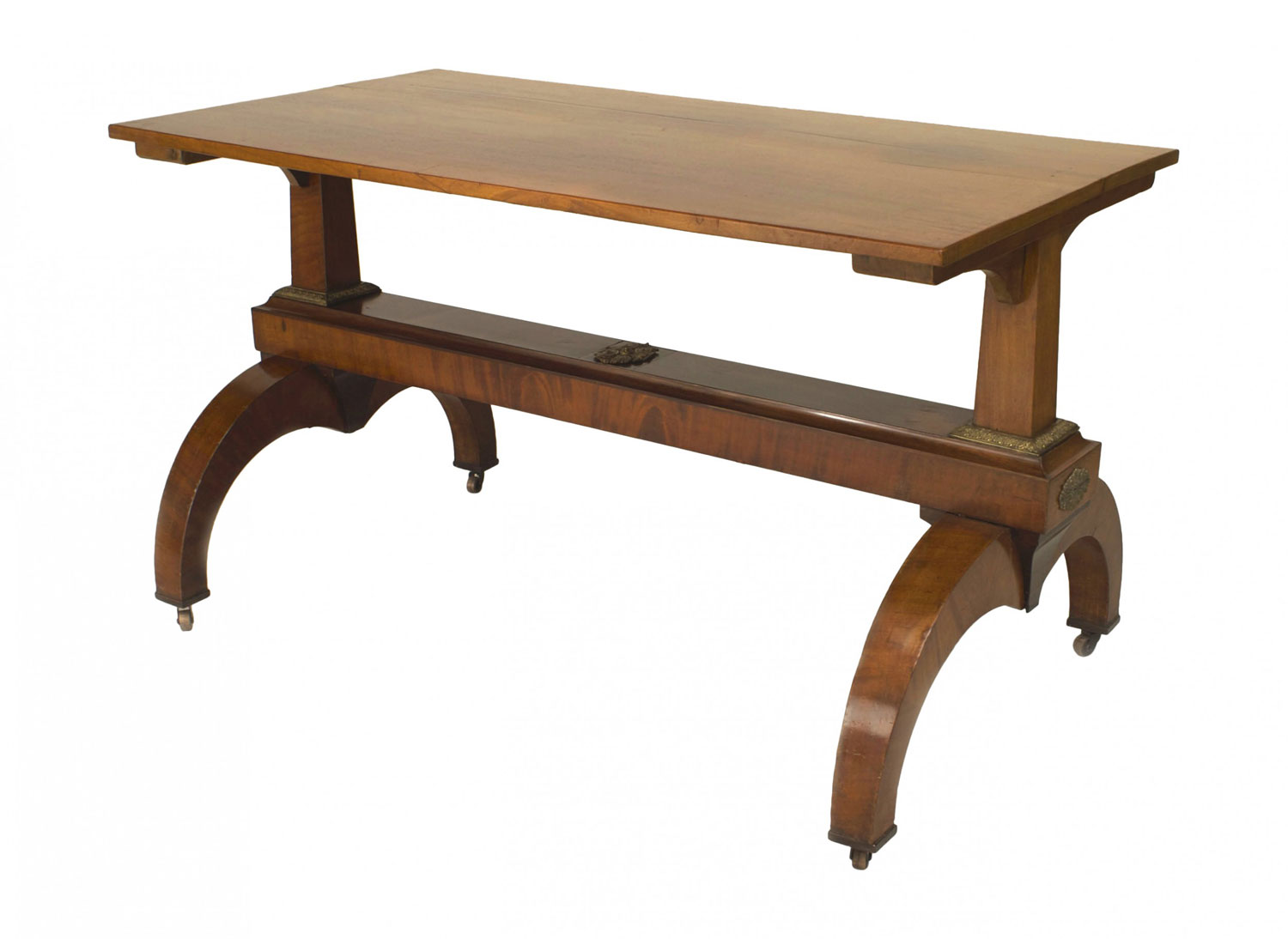 Austrian biedermeier walnut davenport table 1