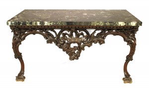 English georgian mahogany and marble top console table