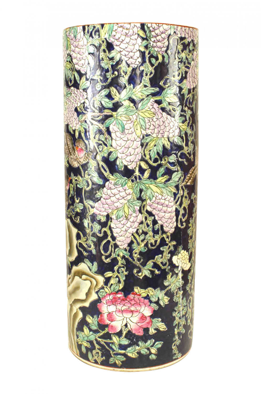 Chinese porcelain floral umbrella stand