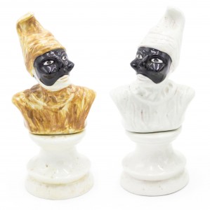 Italian venetrian porcelain clown busts
