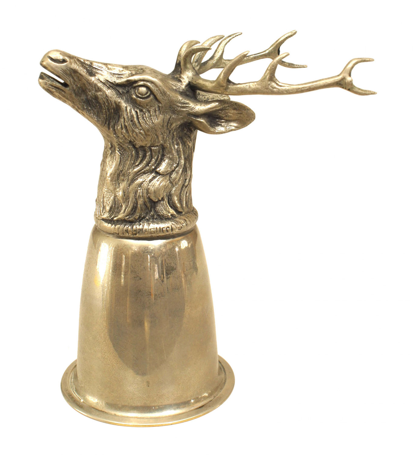 Italian gucci silver plate elk drinking cup