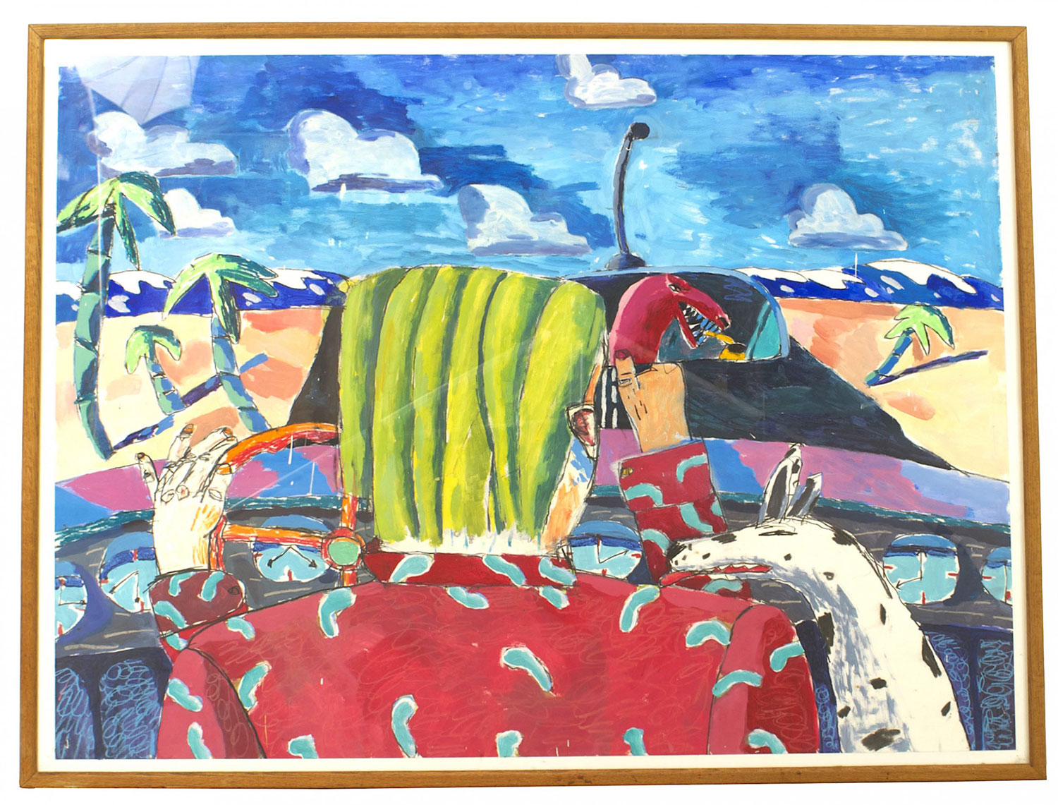 American post war car watercolor