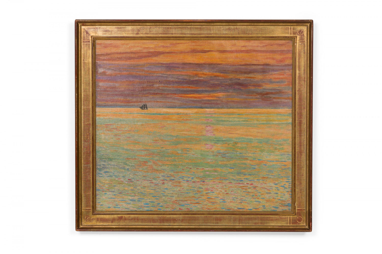 Copy of american impressionist sunset at sea