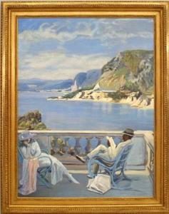 Copy of a lavery painting on the riviera